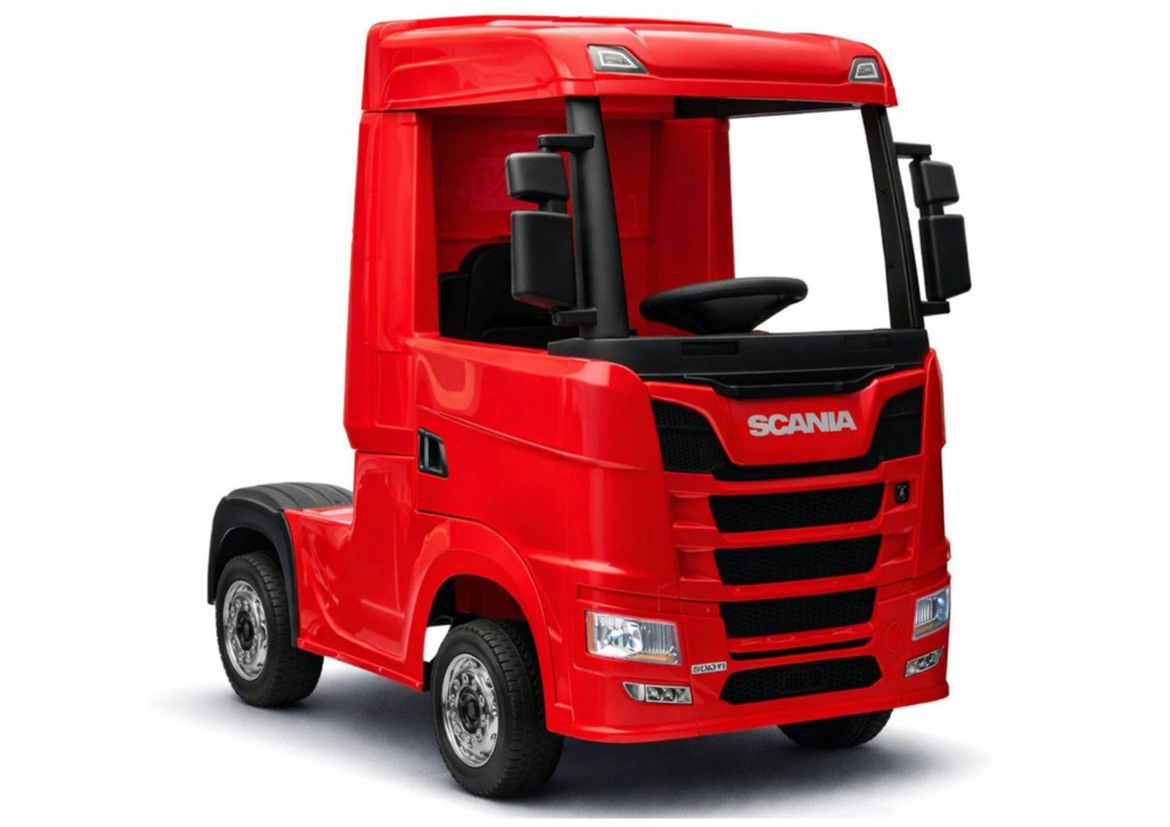 Wisam Elektro-Kinderauto Batteriebetriebenes Auto Scania 500R HL698 Rot lackiert 4x4
