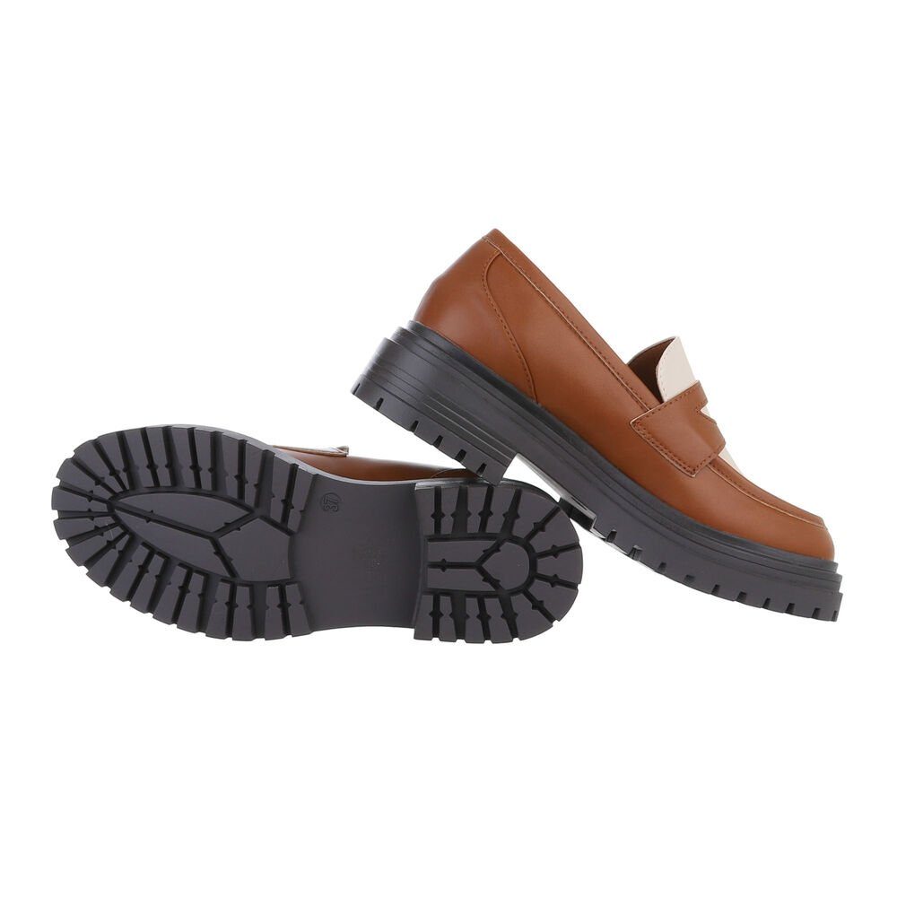 Ital-Design Damen Mokassins Freizeit Slipper Blockabsatz günstig online kaufen