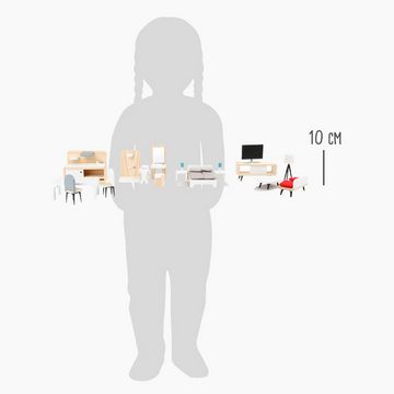 Small Foot Puppenhausmöbel Puppenhausmöbel Komplett-Set (spar packung, 28tlg., Wohnzimmer, Küche, Schlafzimmer und Badezimmer), Wohnzimmer, Küche, Schlafzimmer und Badezimmer 28 Teile