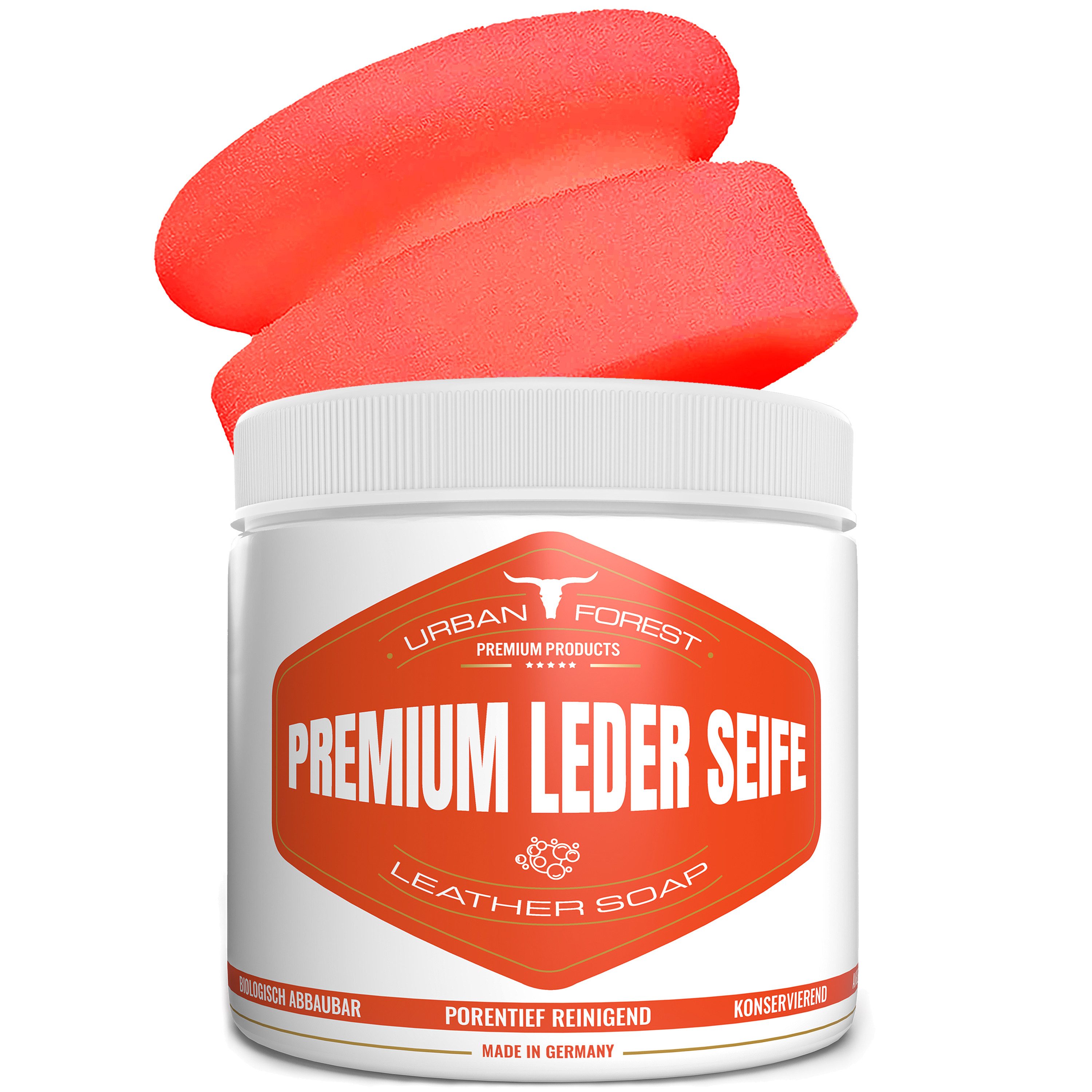 Lederseife, Lederreiniger, Lederreinigung für Glattleder mit Schwamm Lederreiniger