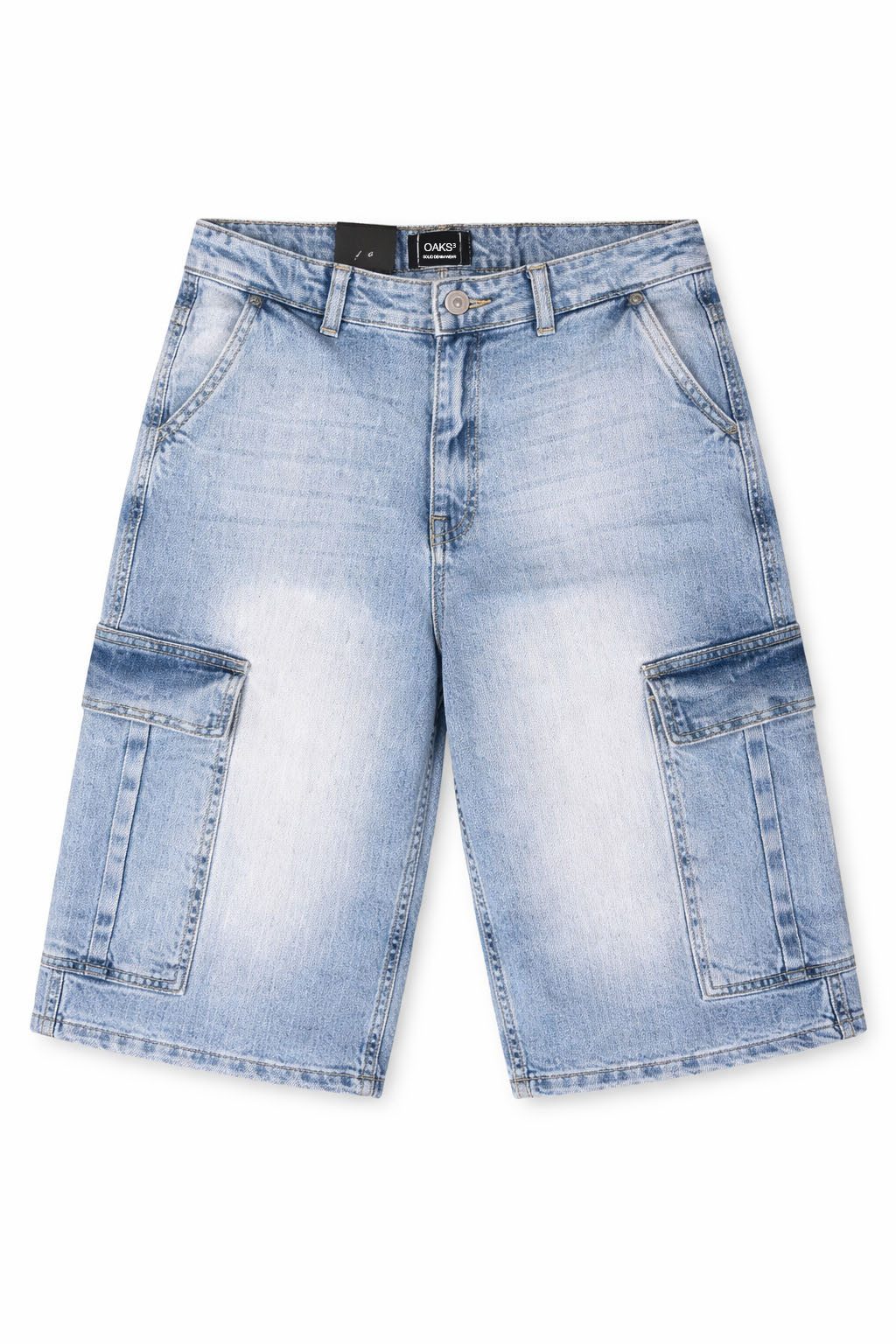 THREE OAKS Jeansshorts Jungen Cargo Jeansshorts Moderne Denim Bermuda mit Cargotaschen Cargo Pockets, Skater Fit, 5pockets Cargo Jeans Short