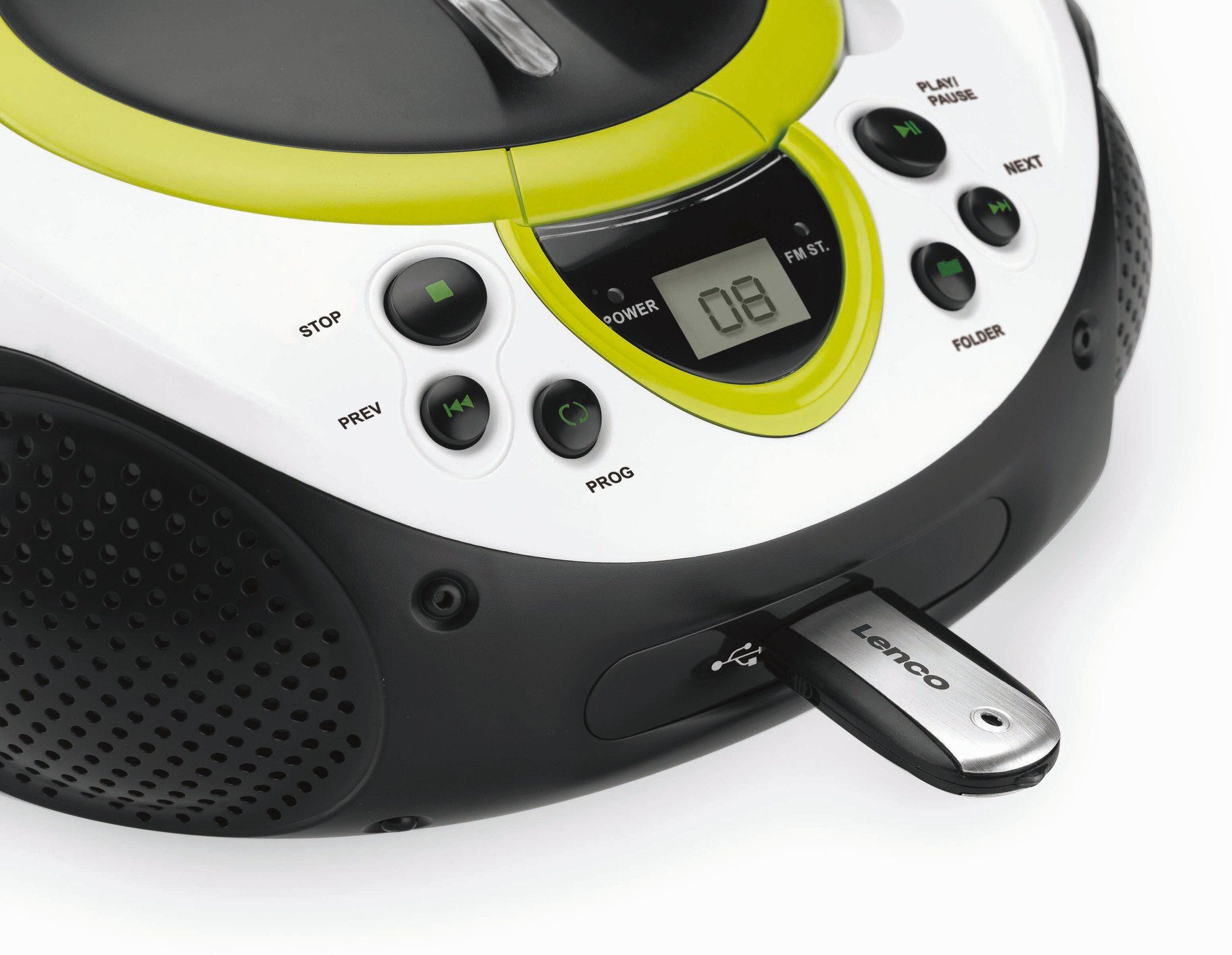 Grün mit MP3 SCD-38 Lenco (FM-Tuner) CD-Radio USB Radio