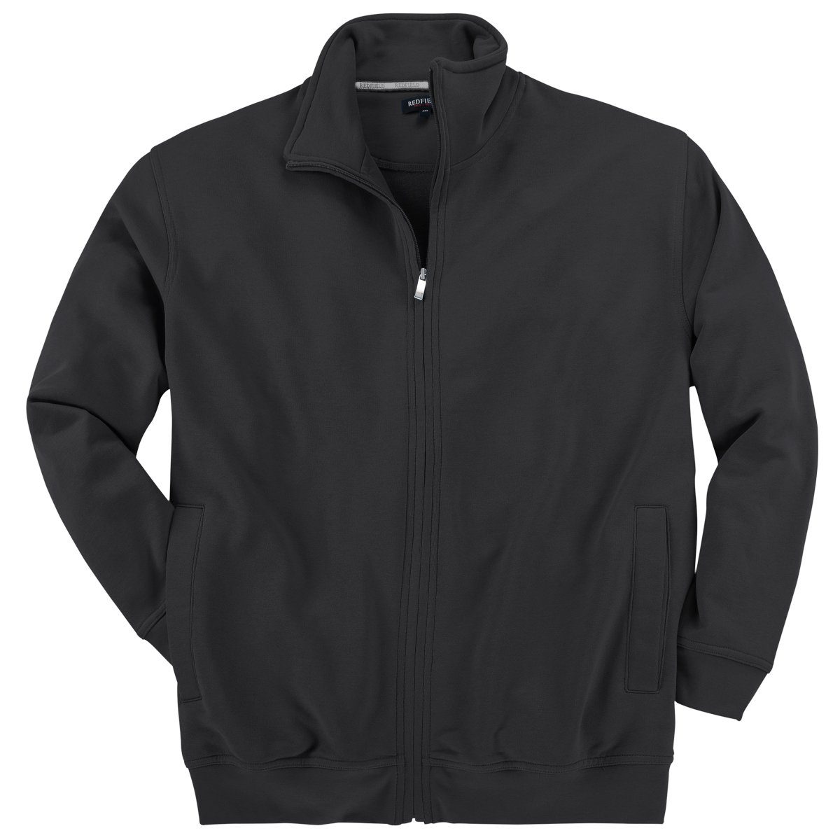 redfield Sweatjacke Sweatjacke Herren schwarz Redfield Stehkragen XXL