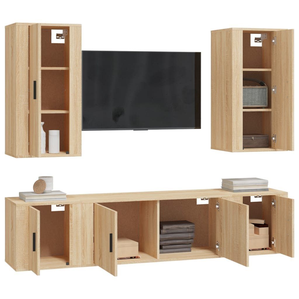 furnicato 5-tlg. TV-Schrank Holzwerkstoff TV-Schrank-Set Sonoma-Eiche