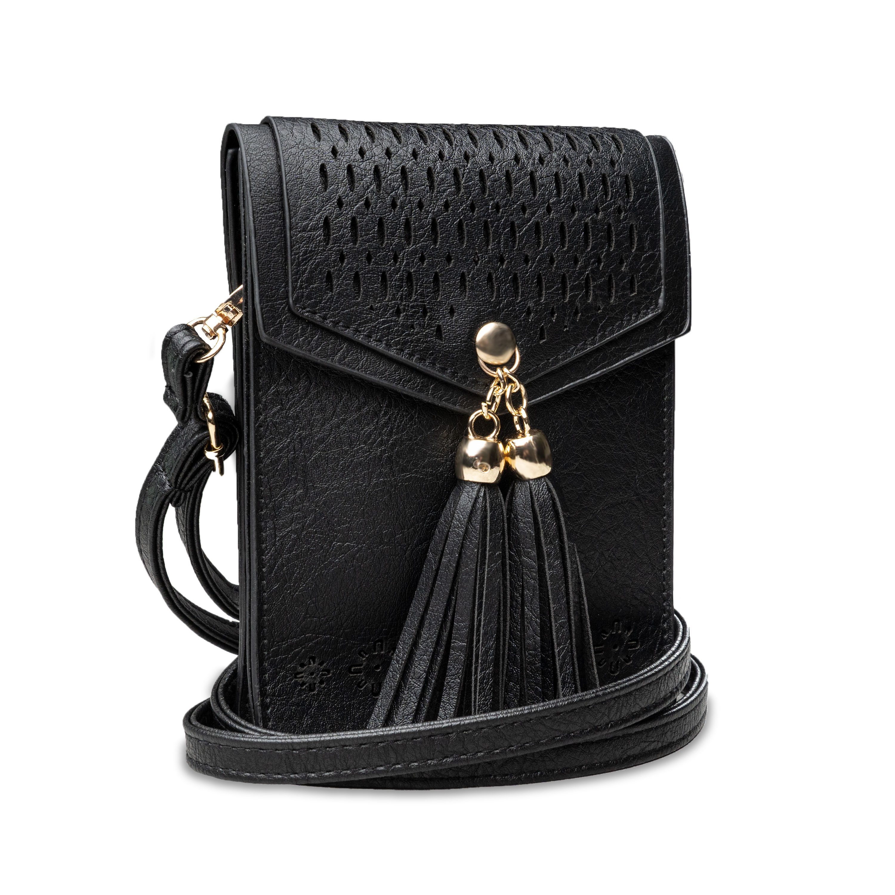 Handytasche Handy Tasche Damen zum umhängen - Umhängetasche aus Lederimitat