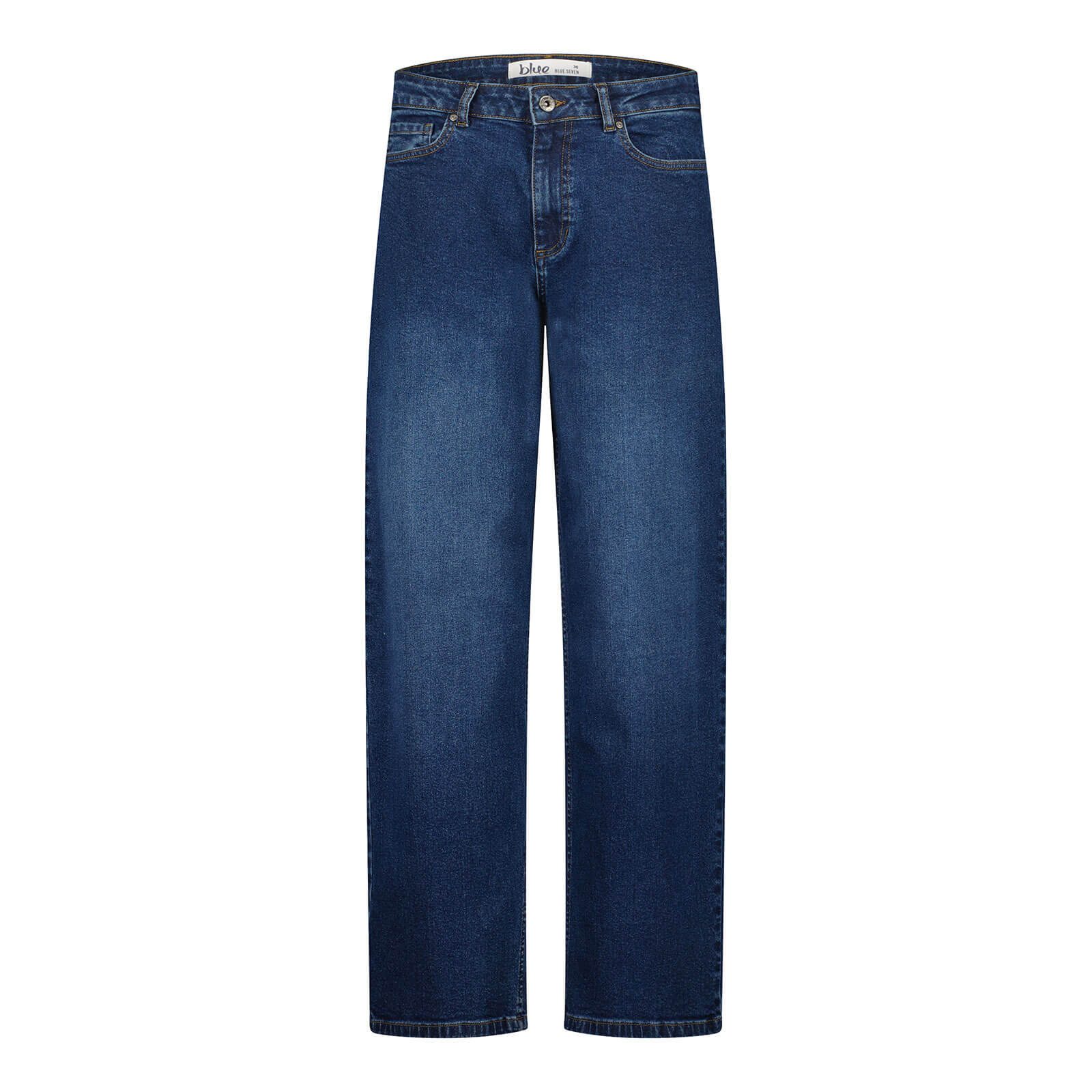 Blue Seven 5-Pocket-Hose Damen Jeans 288022 Mom-Fit - Jeanshose Denim Damenhose Verschluss Knopf und Reißverschluss, Gürtelschlaufen, 5-Pocket-Design
