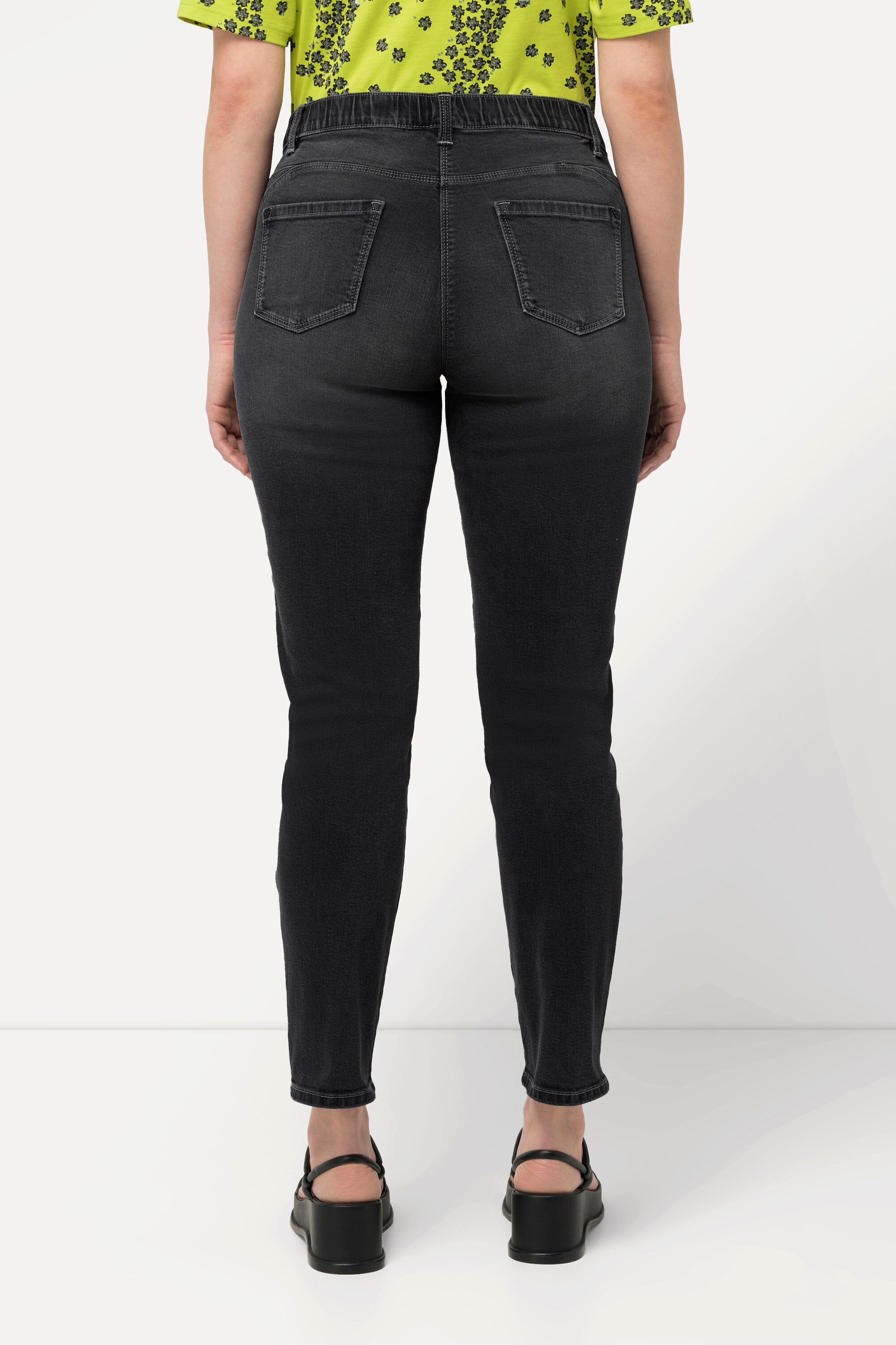 Ulla Popken Regular-fit-Jeans Push-Up-Jeans Sarah schmales Bein Stretch