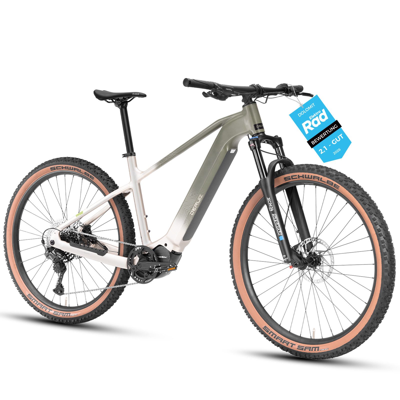DERUIZ E-Bike Mountainbike Dolomit 29 Zoll, 110 Nm Mittelmotor, max. 180km, Drehmomentsensor, 11 Gang SHIMANO CUES ASLU6000T1R Schaltwerk, Kettenschaltung, Mittelmotor, 720 Wh, (Trittfrequenz- und Drehmomentsensor Für Damen und Herren)