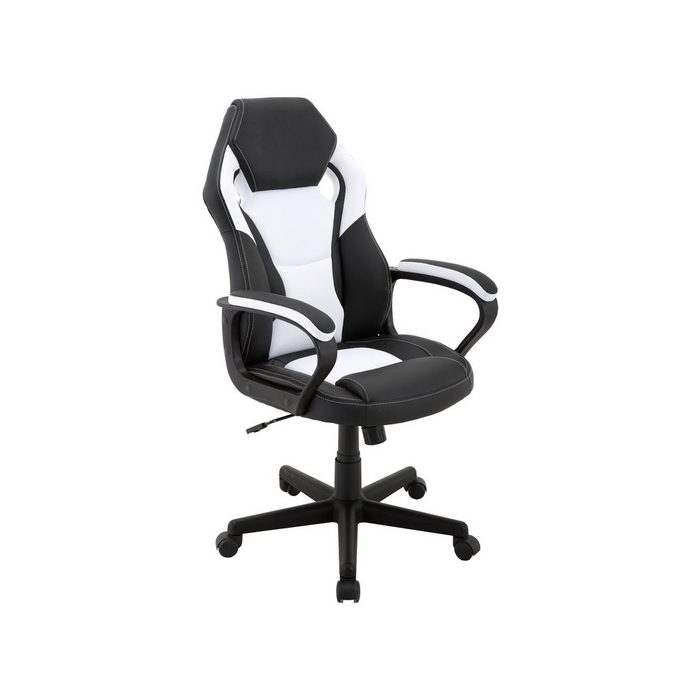 möbelando Gaming Chair MATTEO in schwarz/weiß. Abmessungen (BxT) 60x65 cm
