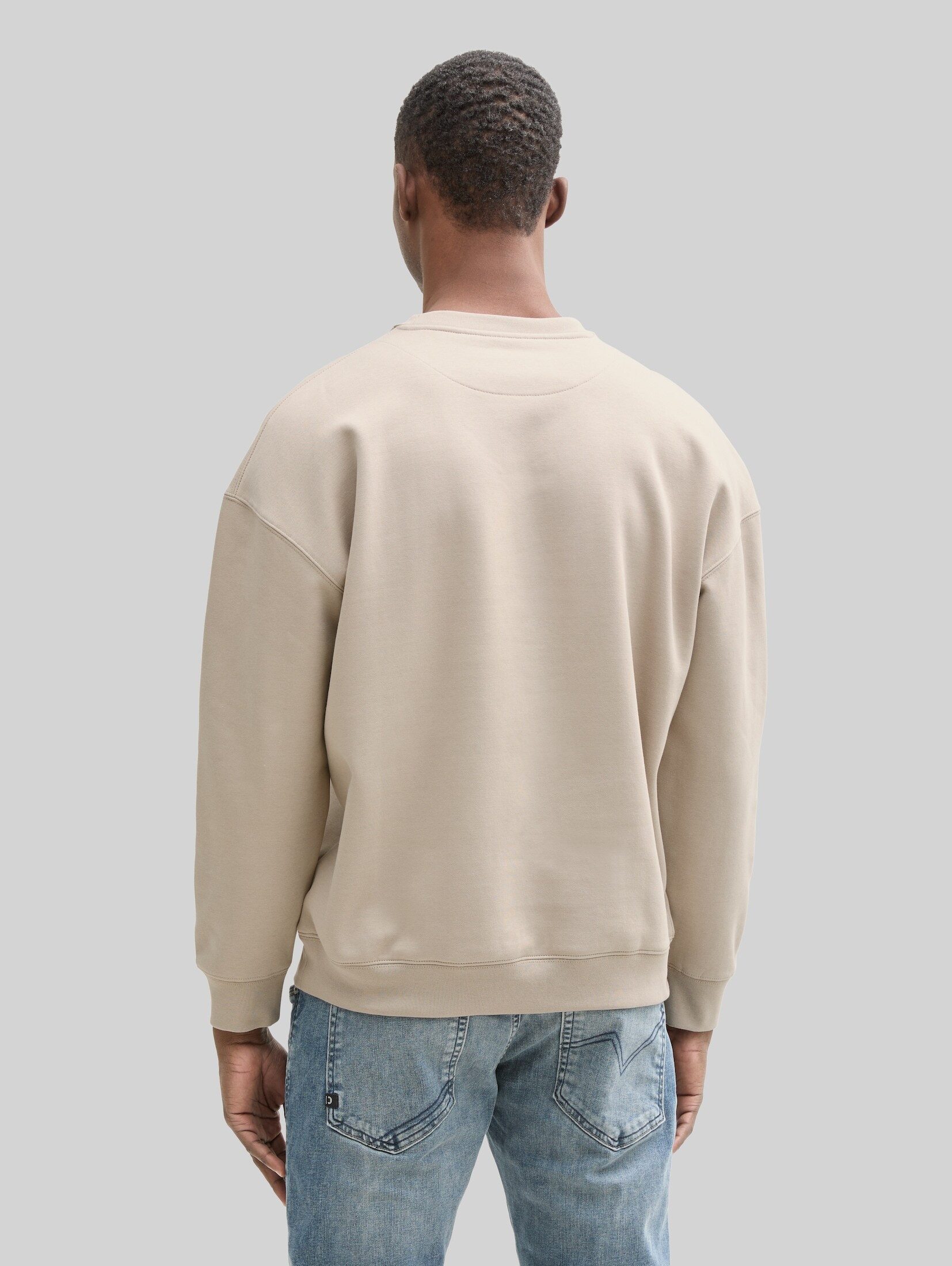 TOM TAILOR Denim Sweatshirt Strick & Sweatshirts Relaxed Sweatshirt mit Logo-Print