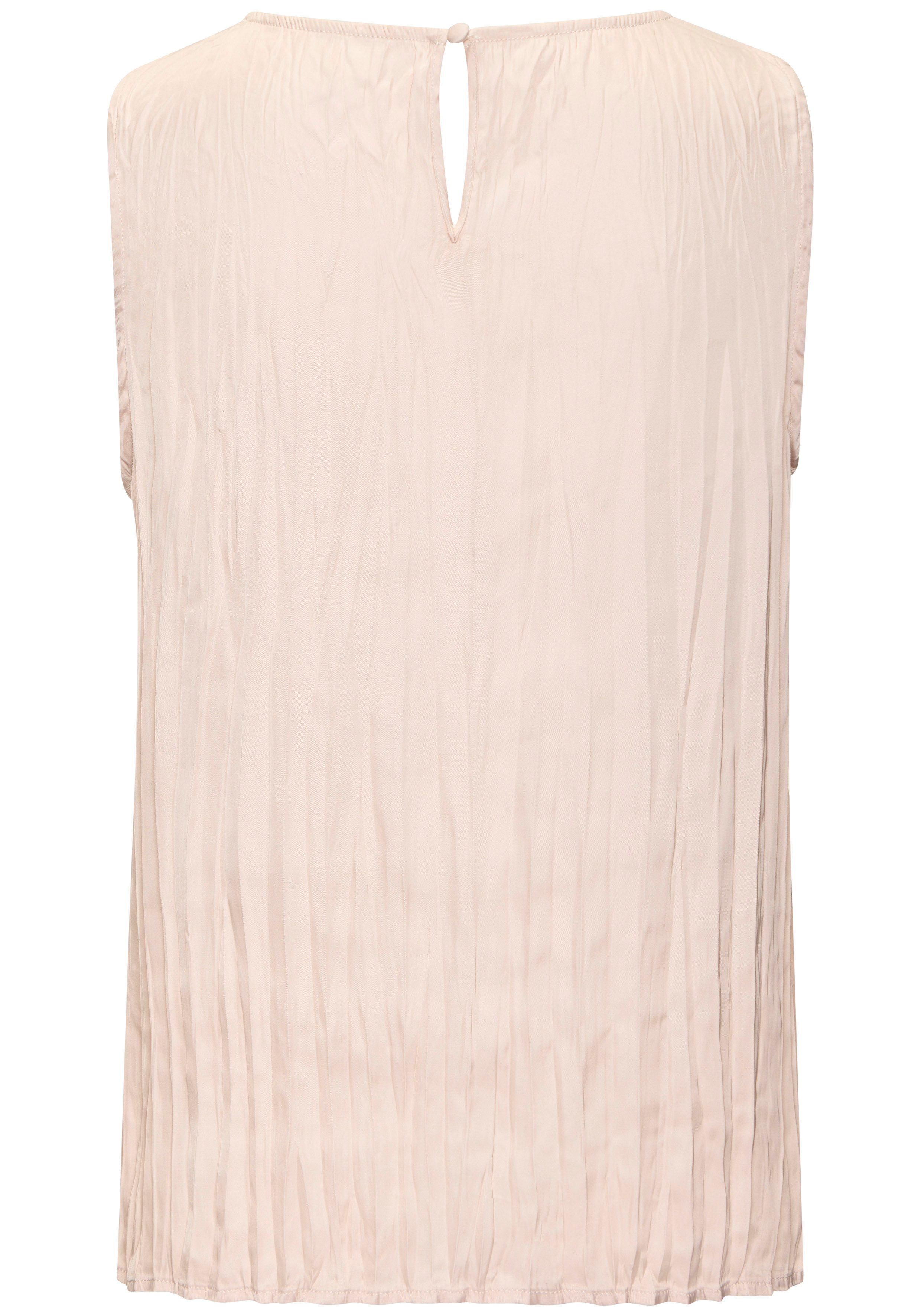 LASCANA Pliseetop aus leicht glänzender Satinware Partytop mit Plisseefalten, elegantes Blusentop, festliches Satintop – Bild 3 von 5