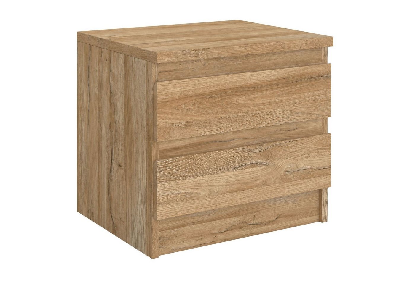 CARO-Möbel Nachtkommode ASTER, Nachttisch Nachtschrank Kommode Konsole Beistell grifflos 2 Schubladen
