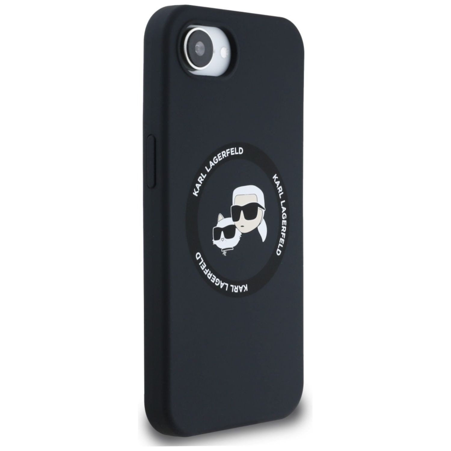 KARL LAGERFELD Smartphone-Hülle Karl Lagerfeld Apple iPhone 17e / 16e Silicone Heads MagSafe