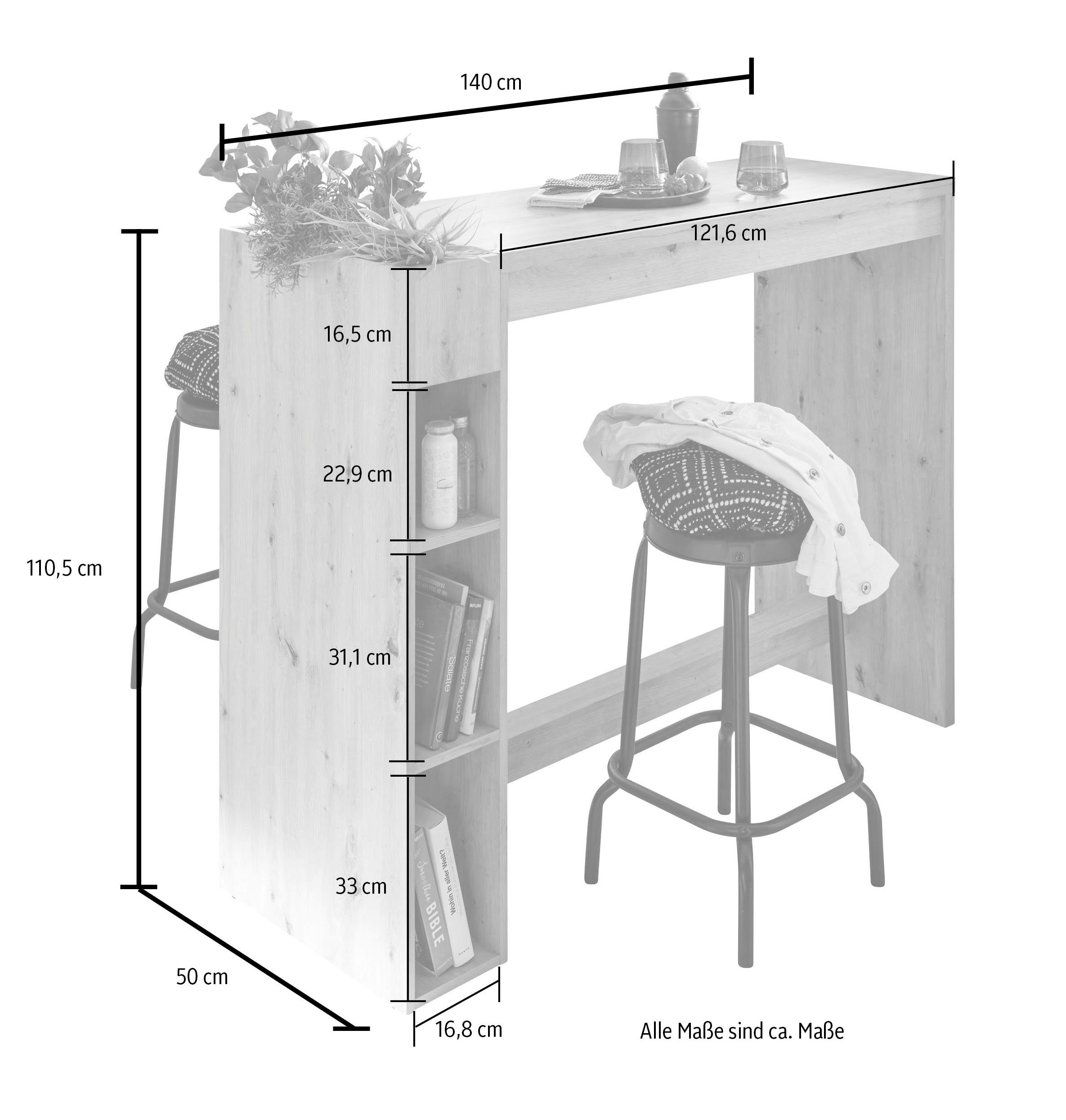 Tresentisch Breite cm Seattle, Balculina 140 by BASIC