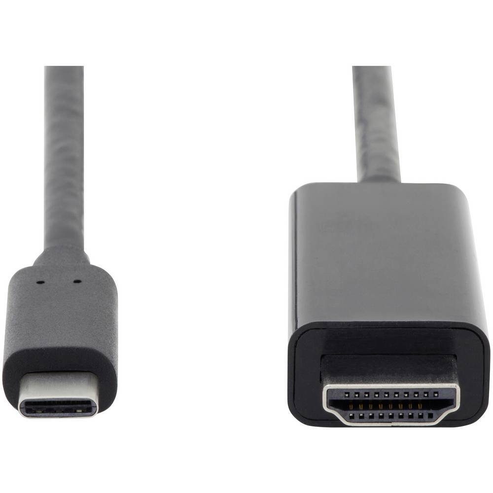 Digitus USB-C® Adapterkabel, Typ-C auf HDMI A, 5m, 4K/60Hz AK-300330-050-S HDMI-Kabel, Geschirmt, doppelt geschirmt