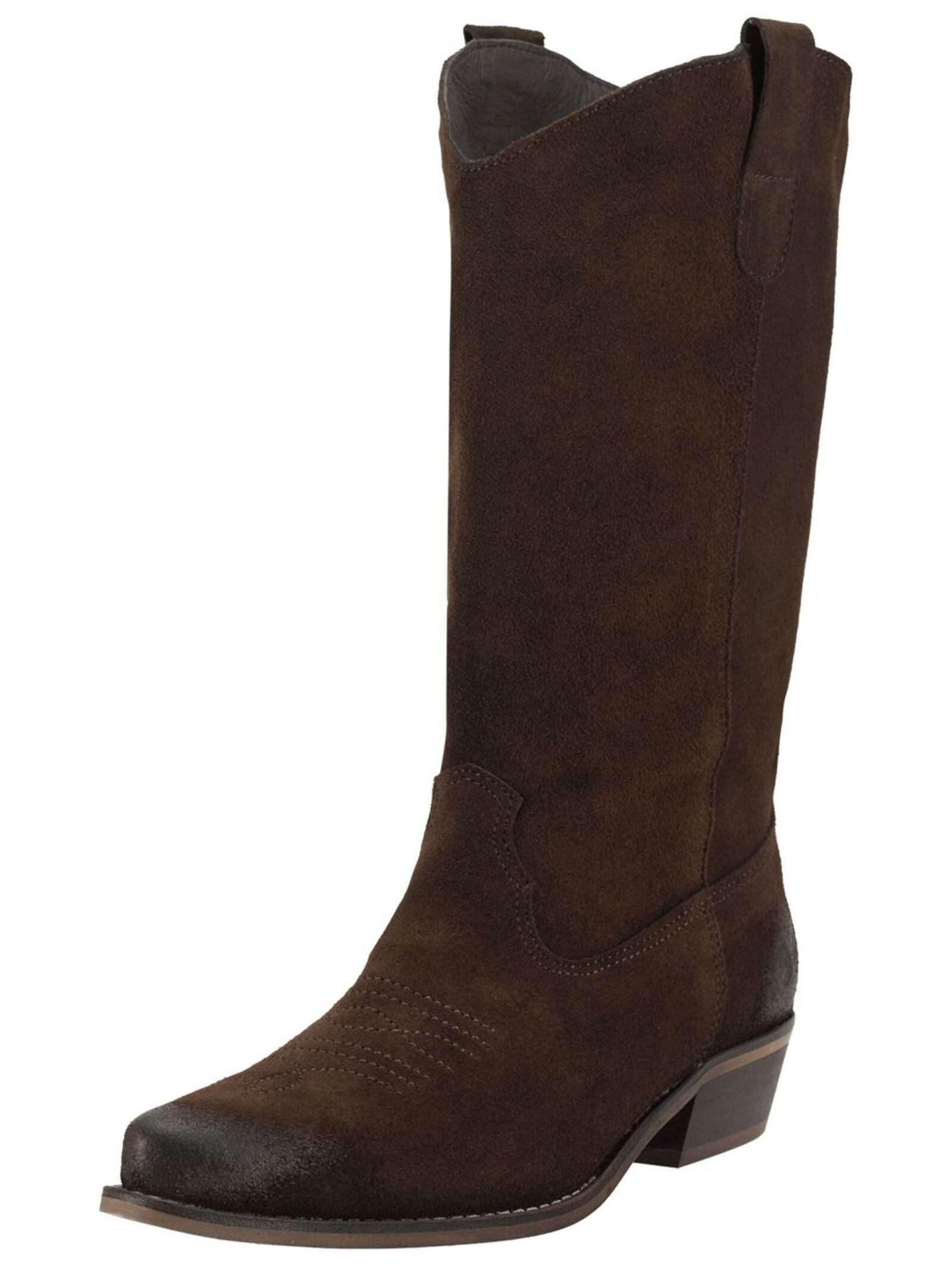 Stiefelette Veloursleder . Cowboy Stiefelette