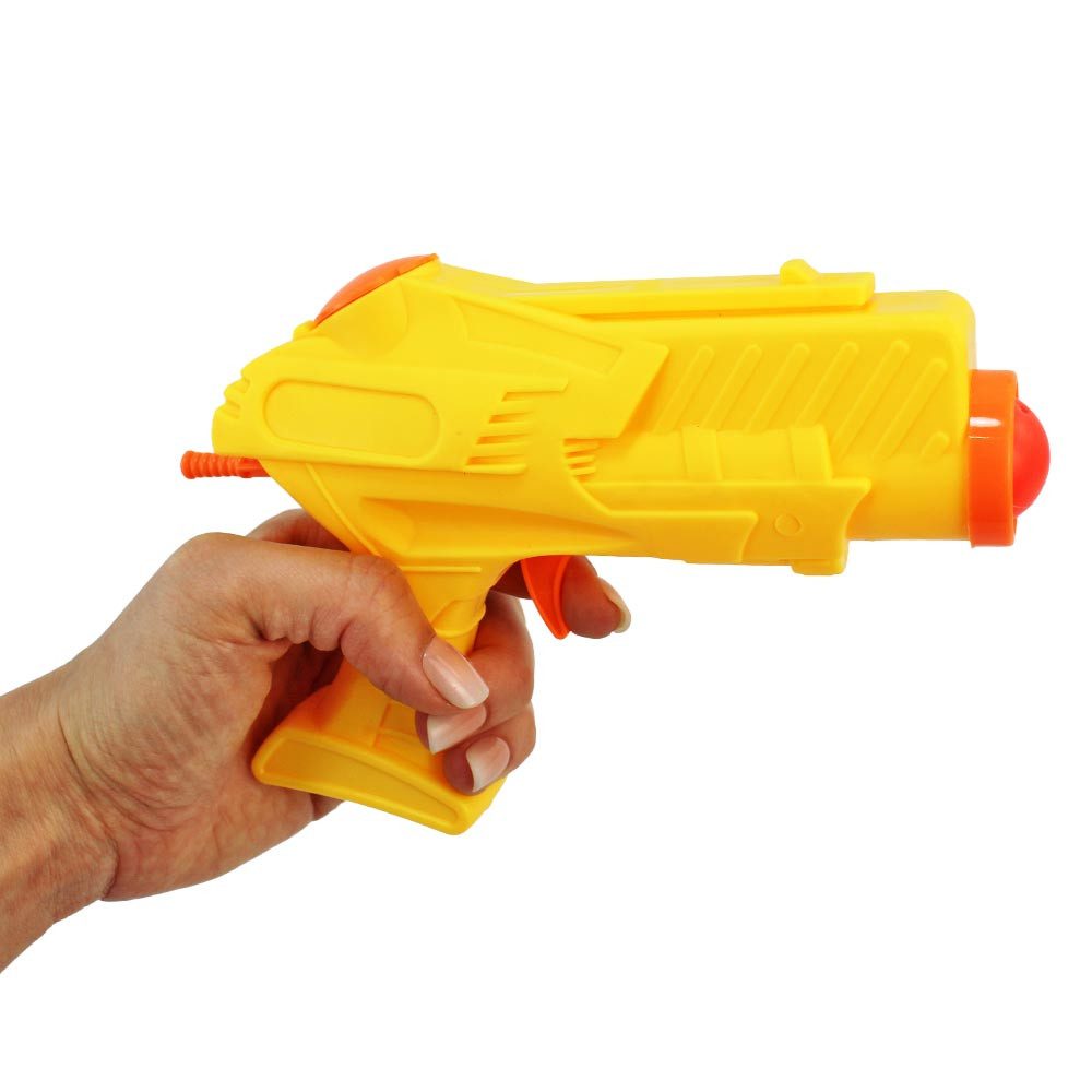 B&G INTERNATIONAL Blaster Ballpistole in Gelb und Blau mit Bällen und Zielscheibe (8-tlg)