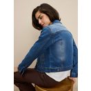 Tamaris Jeansjacke aus elastischem Denim-Material, mit Brusttaschen und Eingrifftaschen