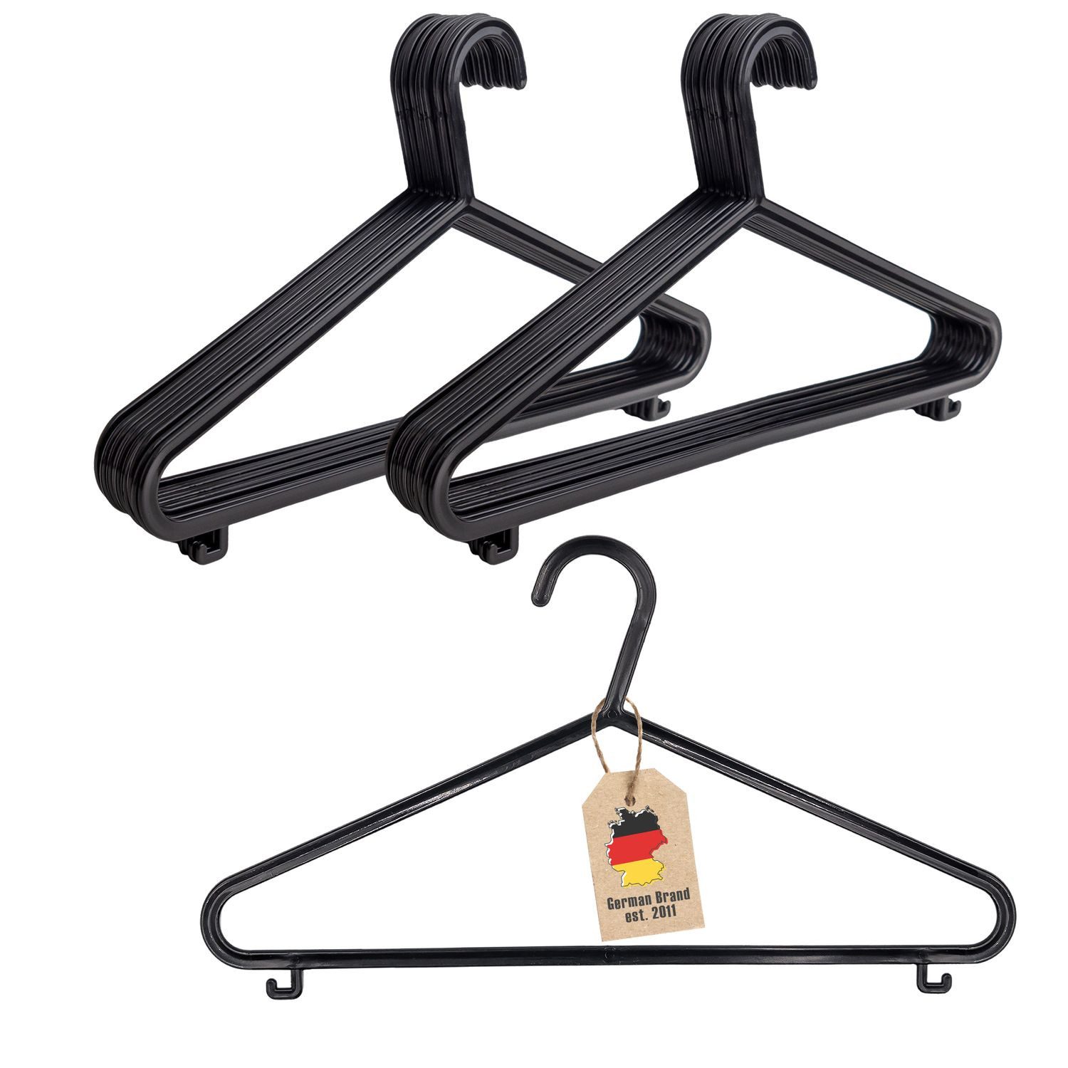 Intirilife Kleiderbügel Kleiderbügel Dünn Garderoben Wäsche Anzug Jacken Rock Bügel Kunststoff, (Set, 20-tlg), Kleiderbügel Set Garderobenbügel Kunststoff mit Hosensteg Rockhaken