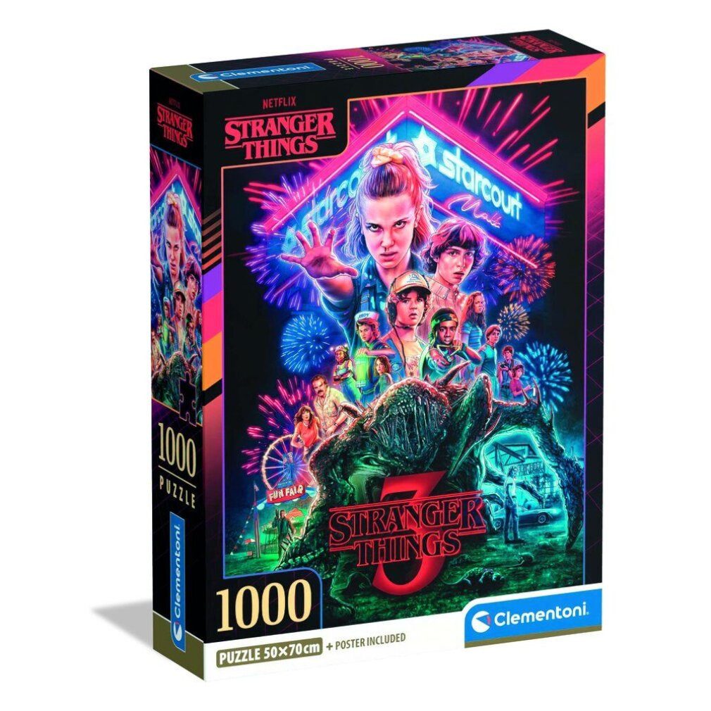 Clementoni® Puzzle Stranger Things Puzzle 1000Stück, Puzzleteile günstig online kaufen