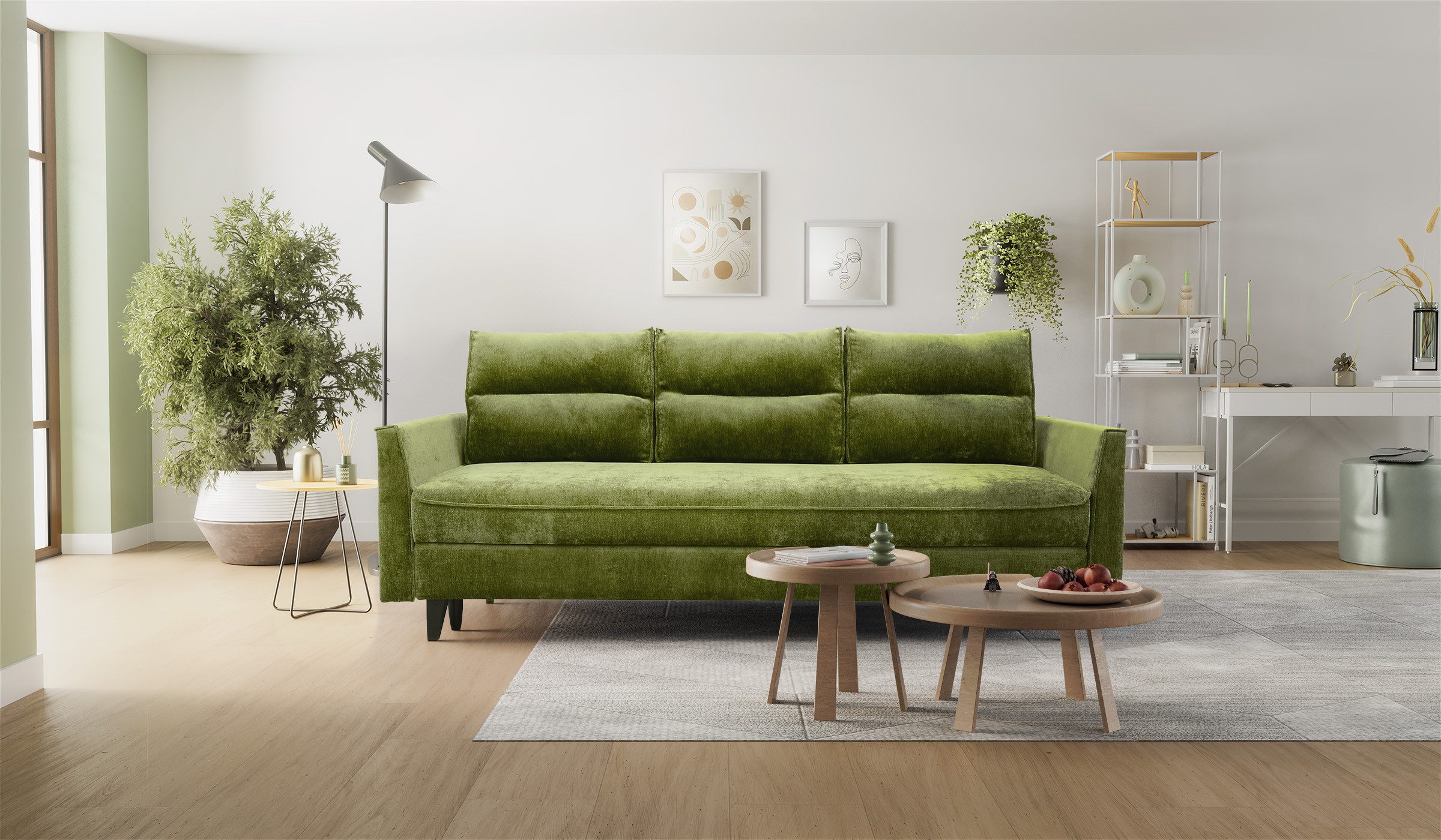 Hygger Möbelhaus Schlafsofa Loki mit Bettfunktion 145x200, Bettkasten im ex günstig online kaufen