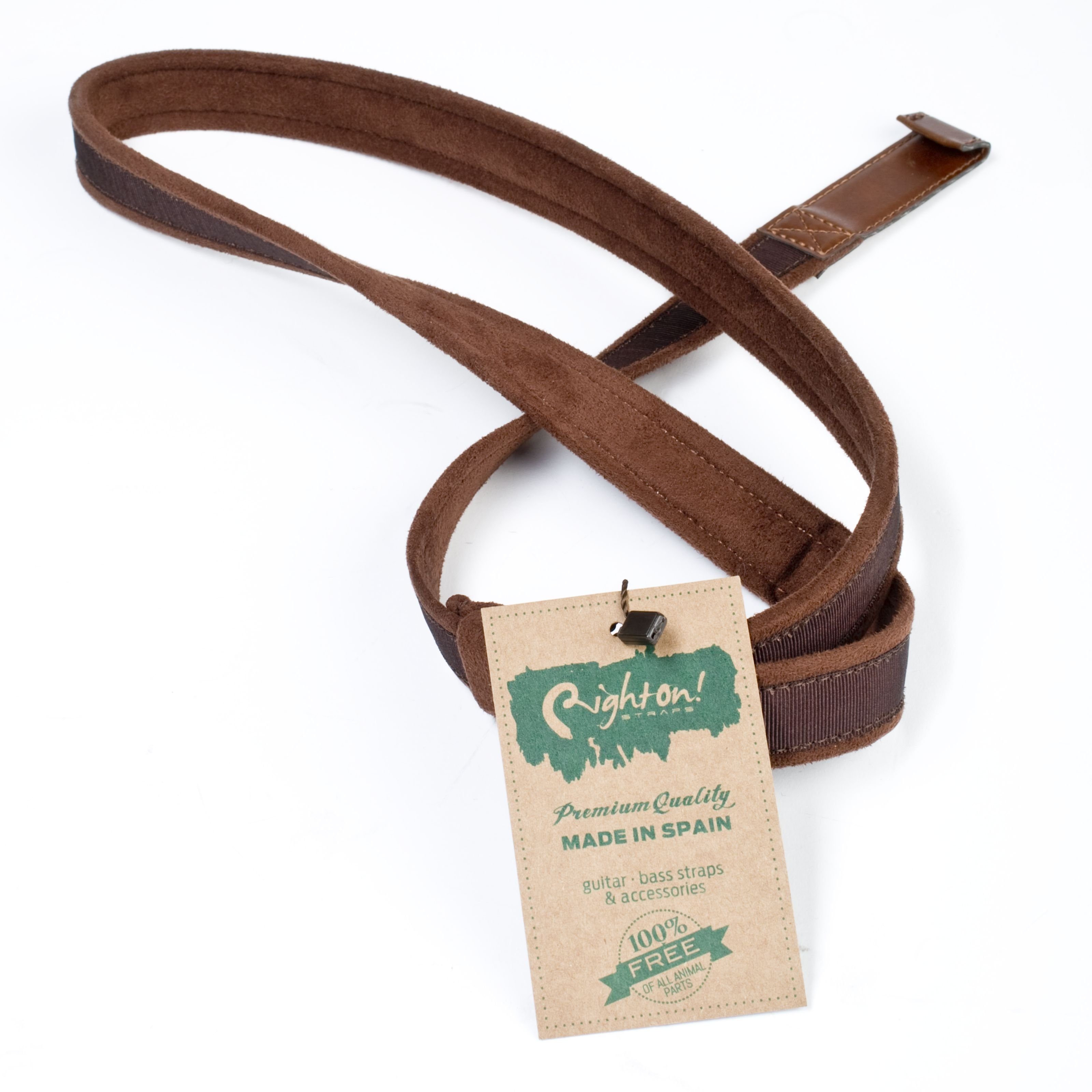 RightOn! Straps Gitarrengurt, Nylon Hook Brown - Gitarrengurt