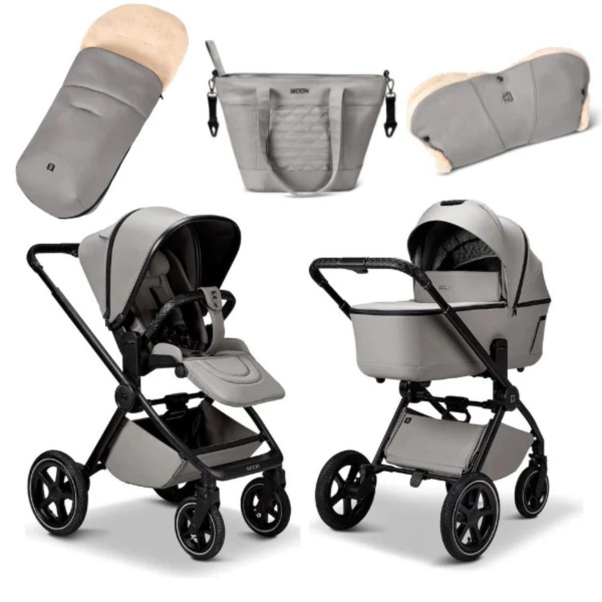 Moon Kombi-Kinderwagen Gio 2.0 2in1 SET - Ghost