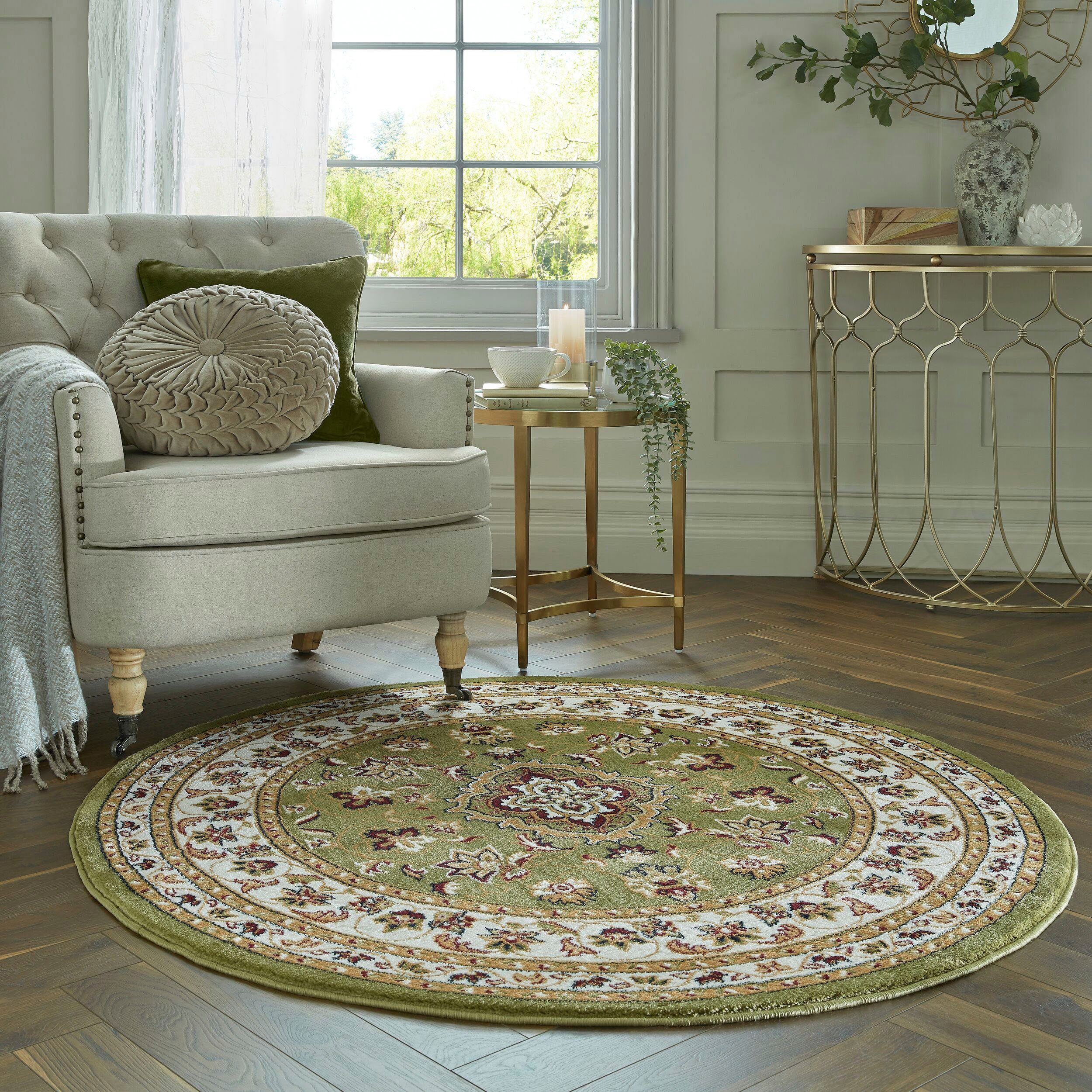 FLAIR RUGS Teppich Sherborne, rund, Höhe: 8 mm