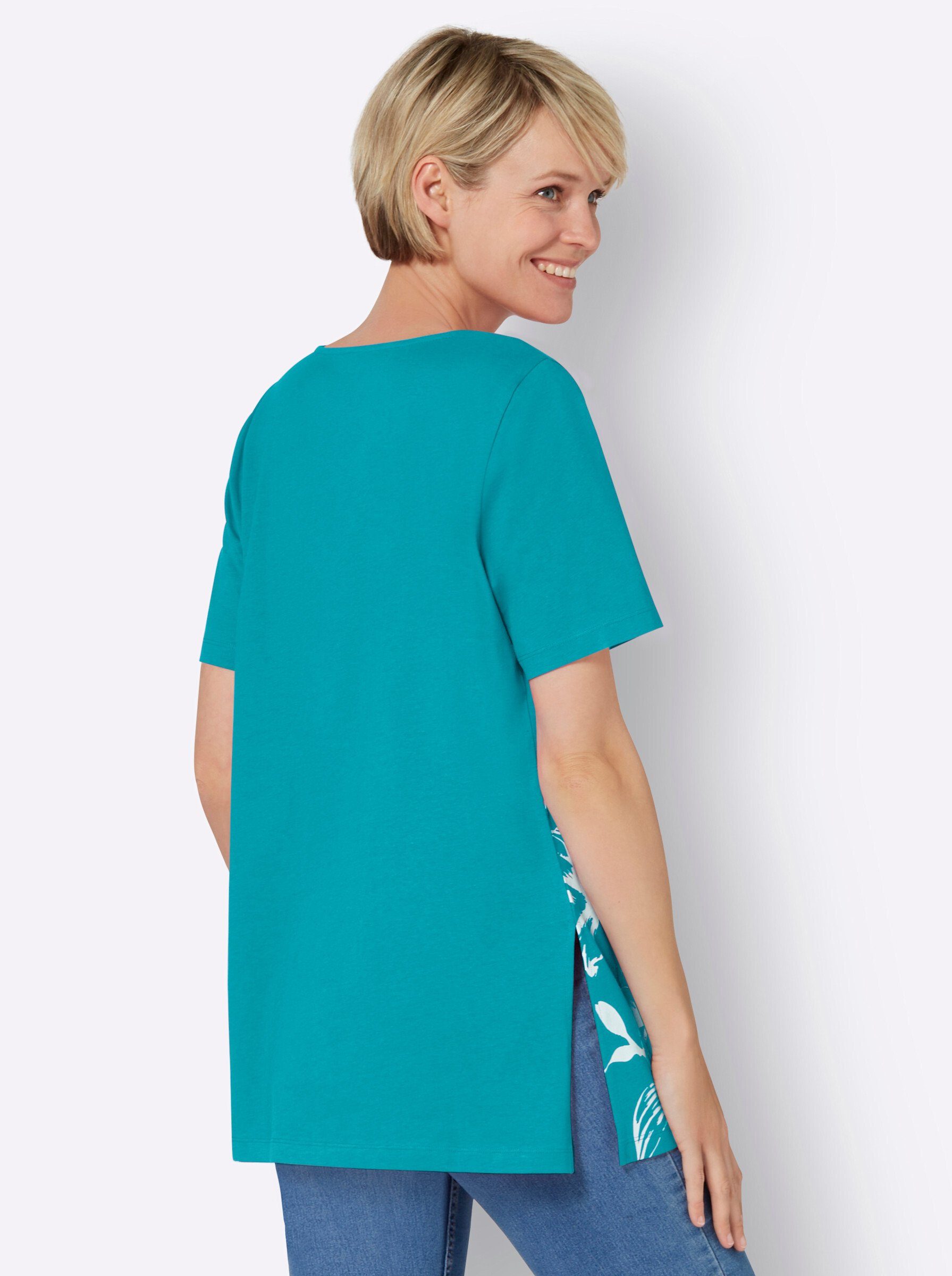 Sieh an! T-Shirt Longshirt Kurzarm