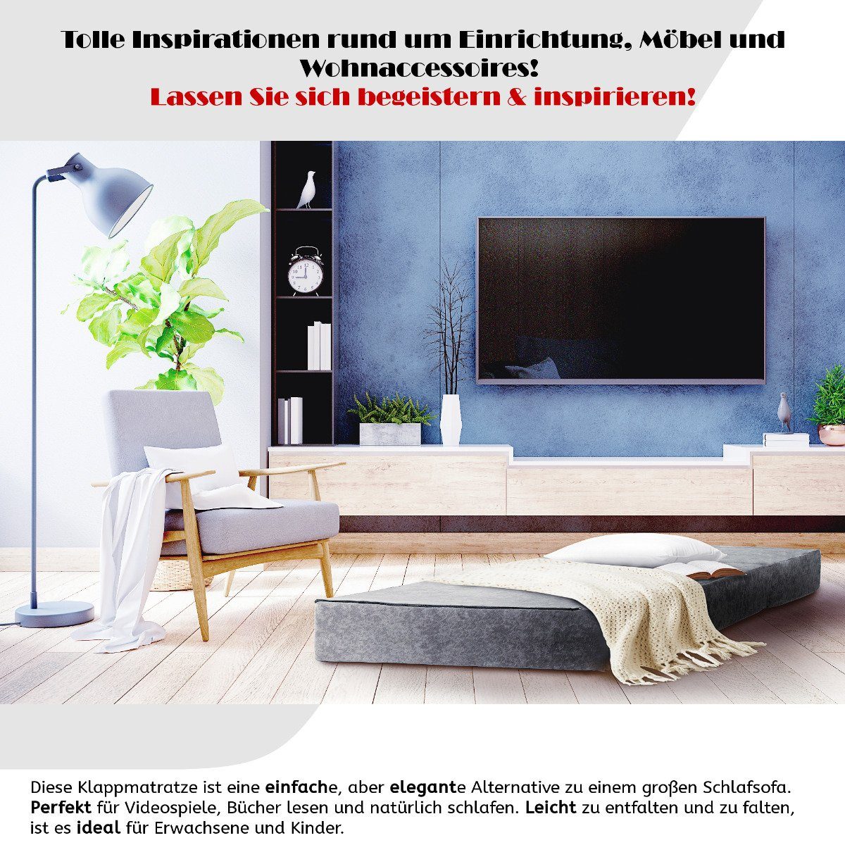 Klappmatratze Studio Gästebett, Notbett für Gäste, günstig online kaufen