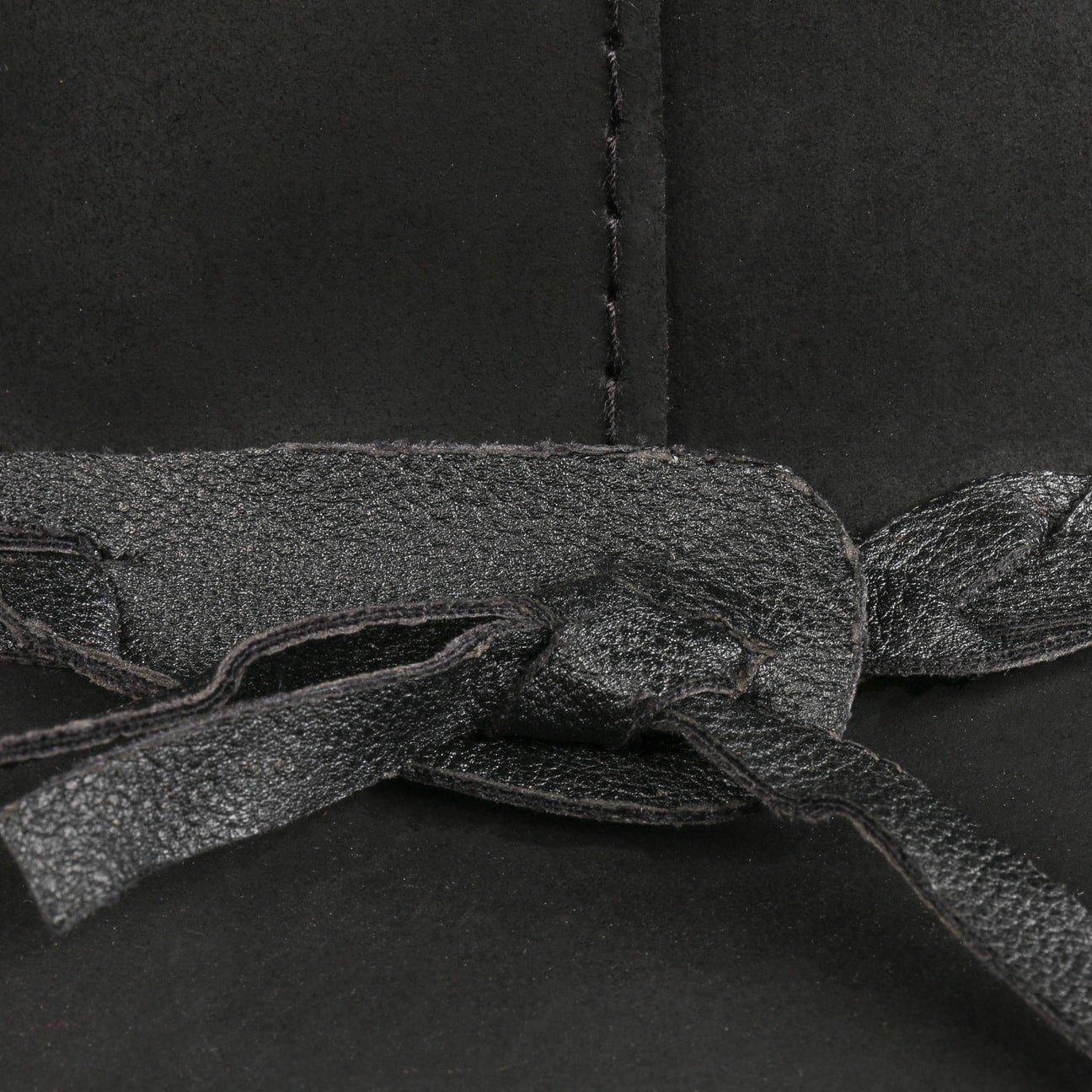 (1-St) Australia Scippis Outdoorhut schwarz mit Lederband, Made in Outdoorhut