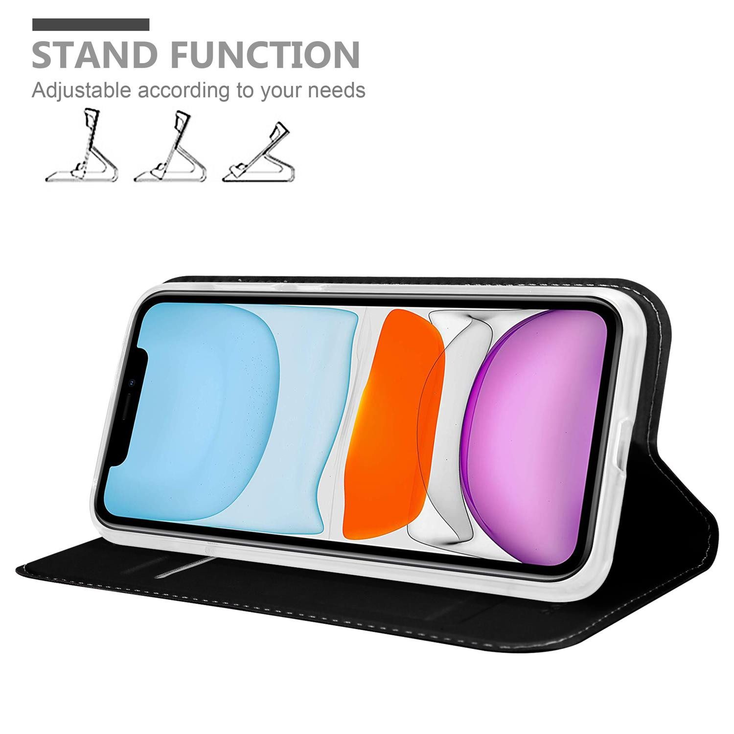 Cadorabo Handyhülle für iPhone 11 Hülle Apple iPhone 11, Schutzhülle Hülle mit Standfunktion, Magnetverschluss und Kartenfach – Bild 4 von 5
