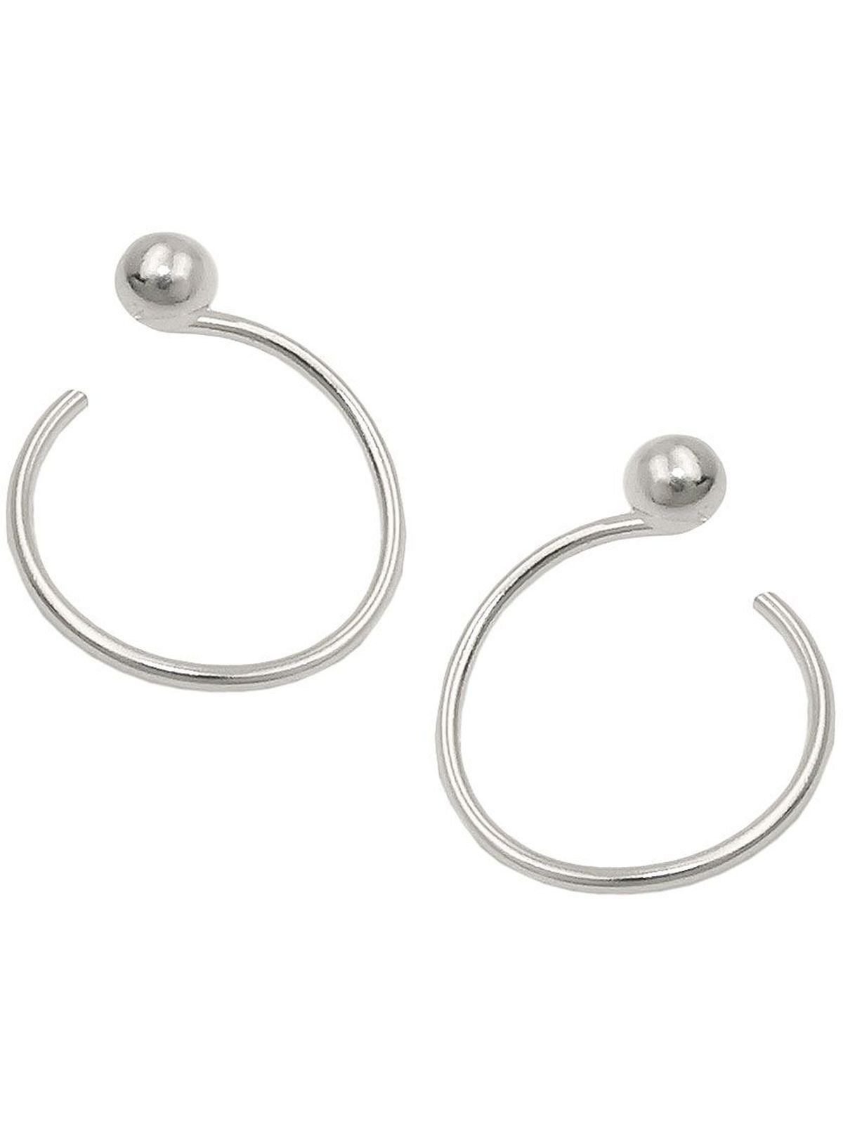 Gallay Paar Ohrstecker Ohrring 15mm Ohrspirale mit Kugel Silber 925 (1-tlg)