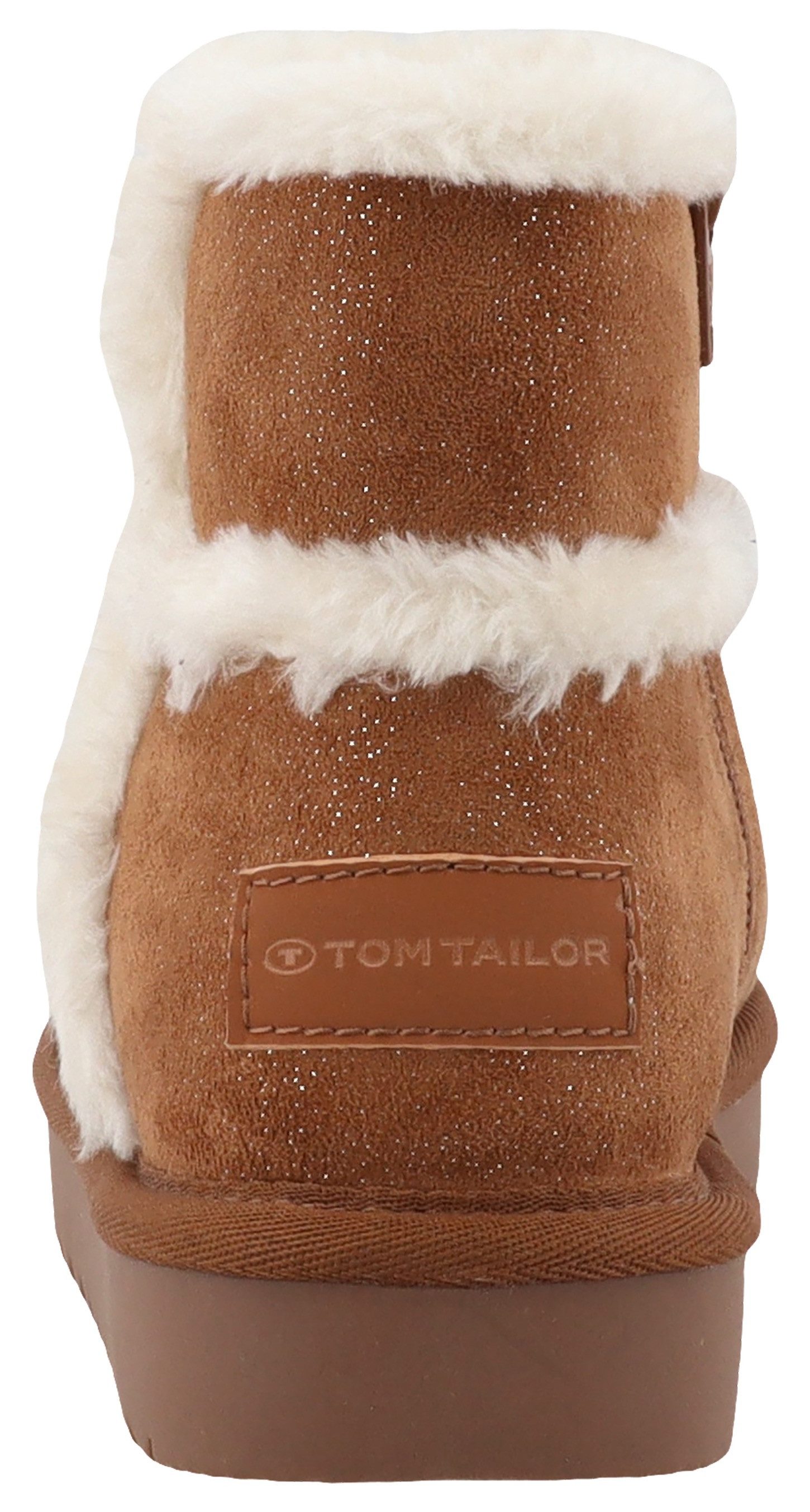 TOM TAILOR Winterboots, Plateau, Schlupfboots mit edlem Glitzerdruck