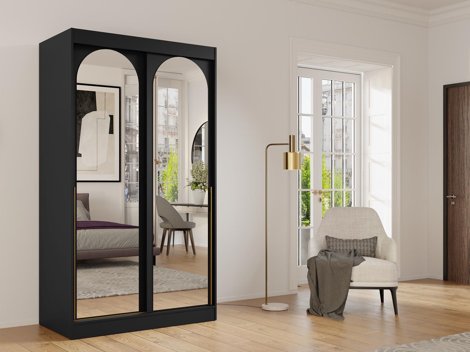 Compleo Schwebetürenschrank mit Spiegel, 120 cm günstig online kaufen