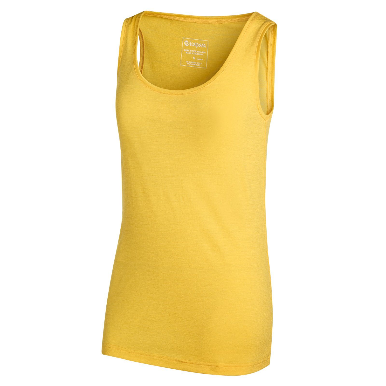 Sportswear - Kaipara Yellow Top Made 150 aus Merino Damen in Regular Merino reiner (1-tlg) Merinowolle Germany Funktionsshirt