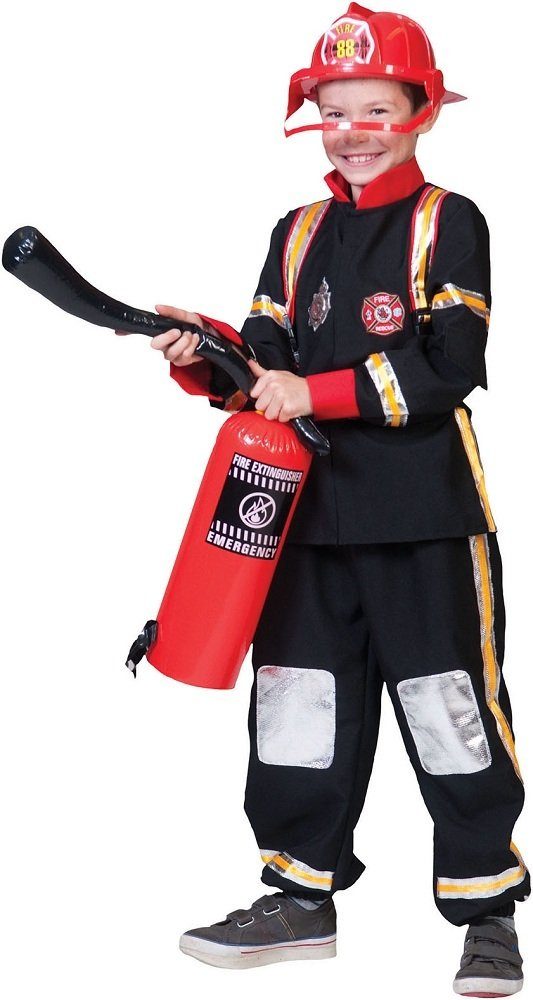 Funny Fashion Kostüm Feuerwehrmann Kostüm Ted - Feuerwehr Anzug für Kin