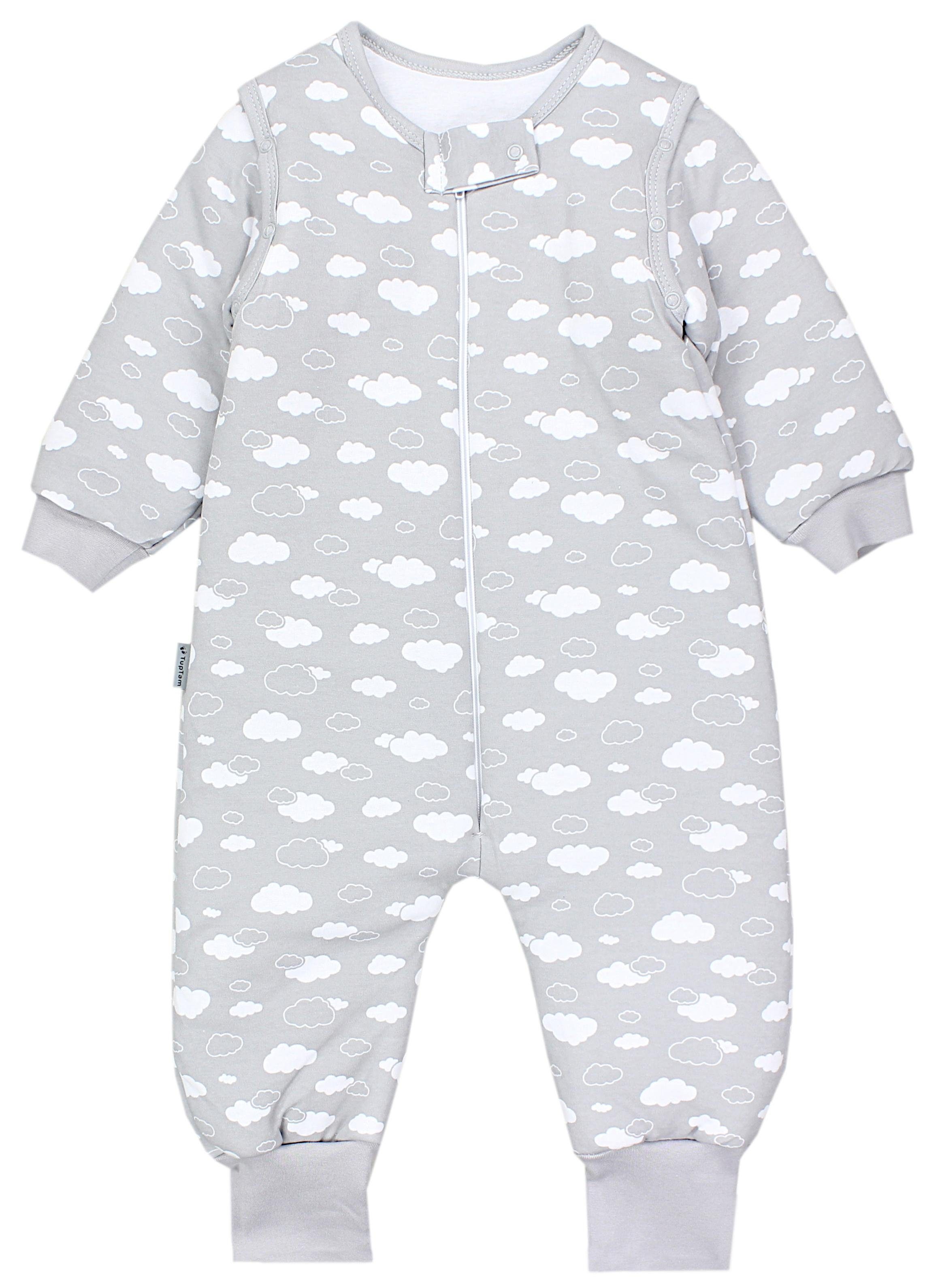 TupTam Babyschlafsack mit Beinen und Ärmel Winter OEKO-TEX zertifiziert Unisex Wolken Grau
