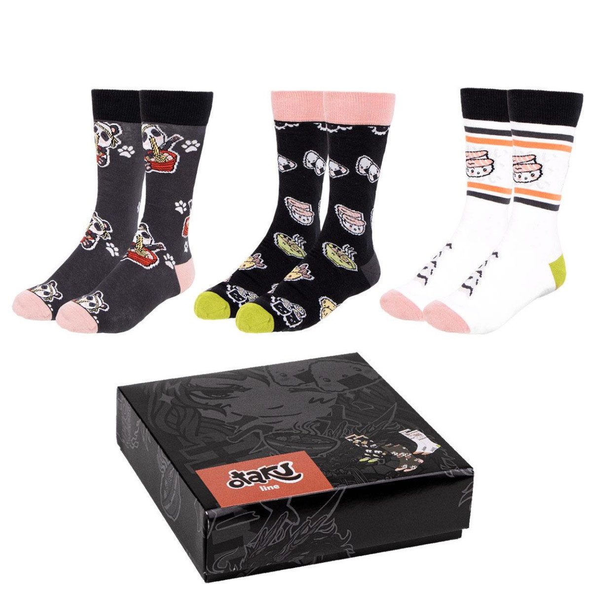 Socken Otaku Baumwollsocken 3er Set 40-46 Erwachsene Strümpfe Geschenk