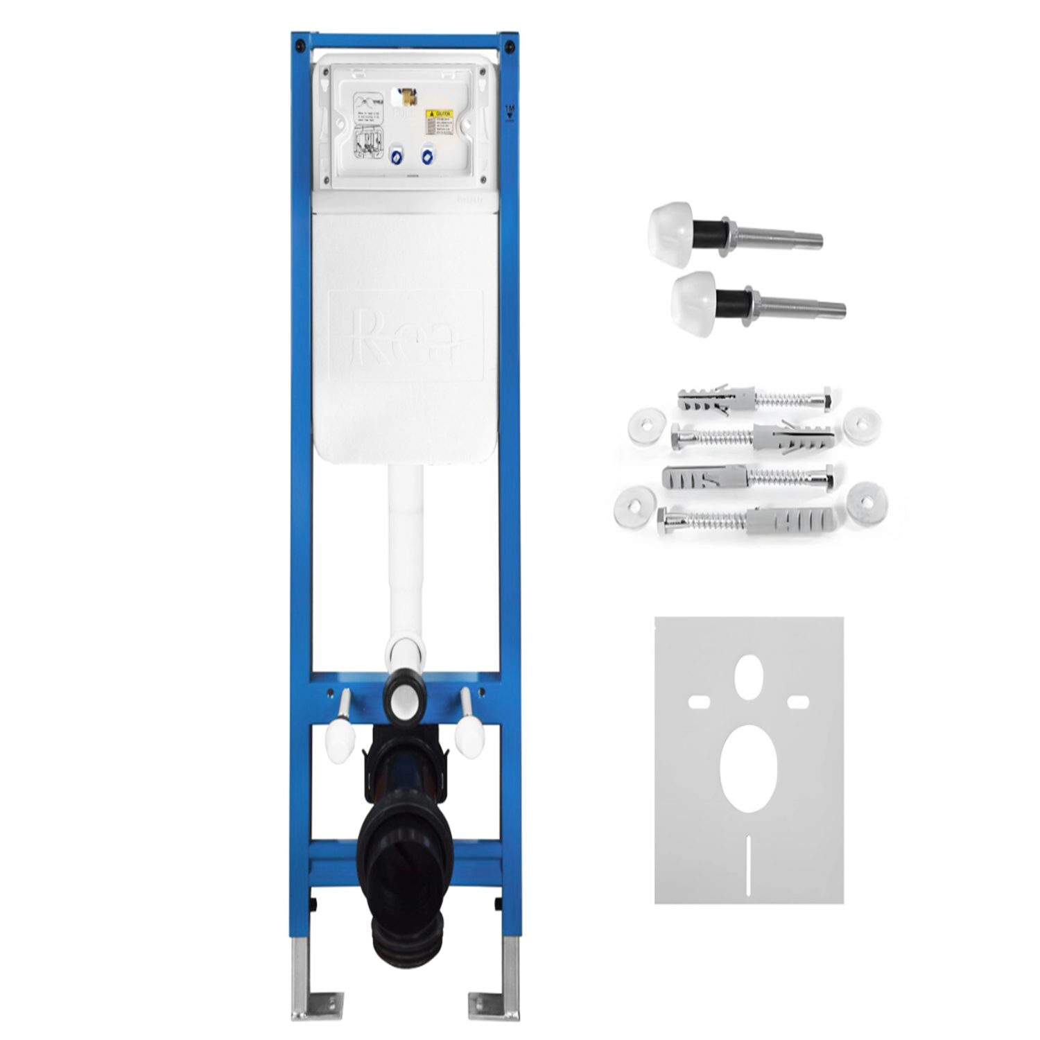 wohnwerk.idee Vorwandelement WC Unterputz WC Gestell Slim 024N mit HD Drückerplatte, Edelstahlrahmen, 2-Mengen-Spülung 3/6 l