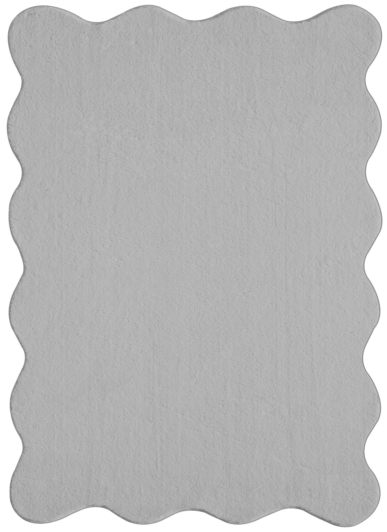 the carpet Teppich Relax Scallop kuschelig & Super Soft, wellenförmig, Anti-Rutsch Unterseite, Waschbar bis 30 Grad, Felloptik