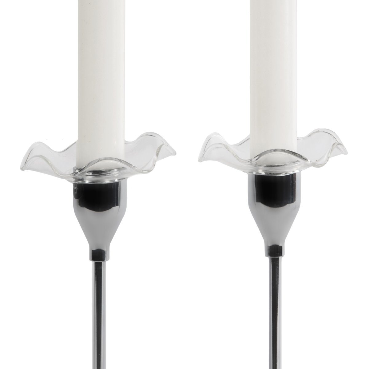 sagaform Kerzenhalter Kerzenmanschette 2er-Set VIVA, Für 2 Tisch-Stabkerzen,  Durchmesser ca. 2 cm (handelsüblich)
