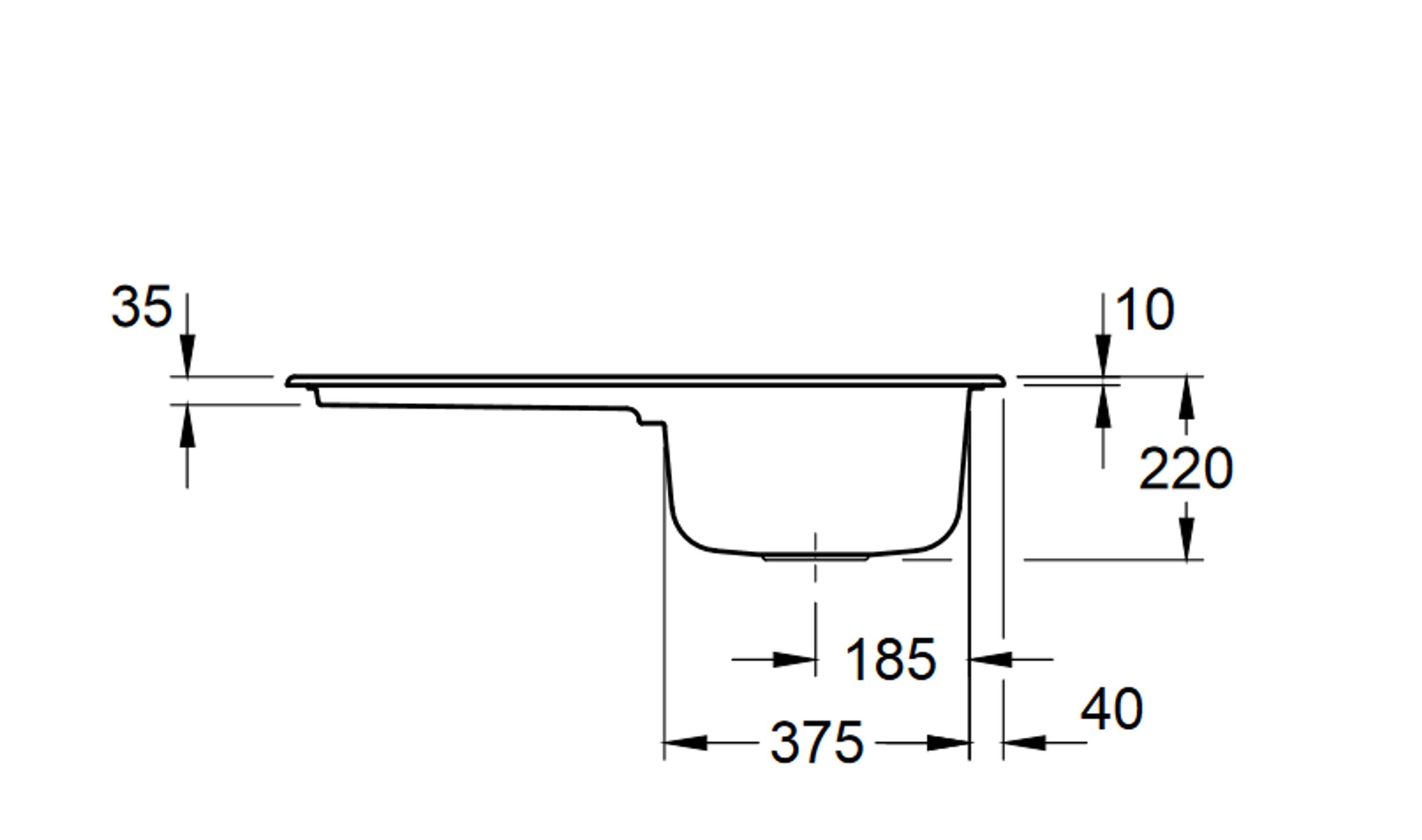 Küchenspüle 01 Boch Steam SM, 86/22 cm, & Rechteckig, 50, 3350 Architectura Villeroy
