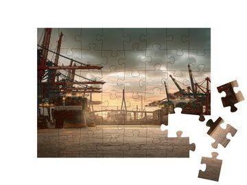 puzzleYOU Puzzle Hamburger Hafen, 48 Puzzleteile, puzzleYOU-Kollektionen Hafen