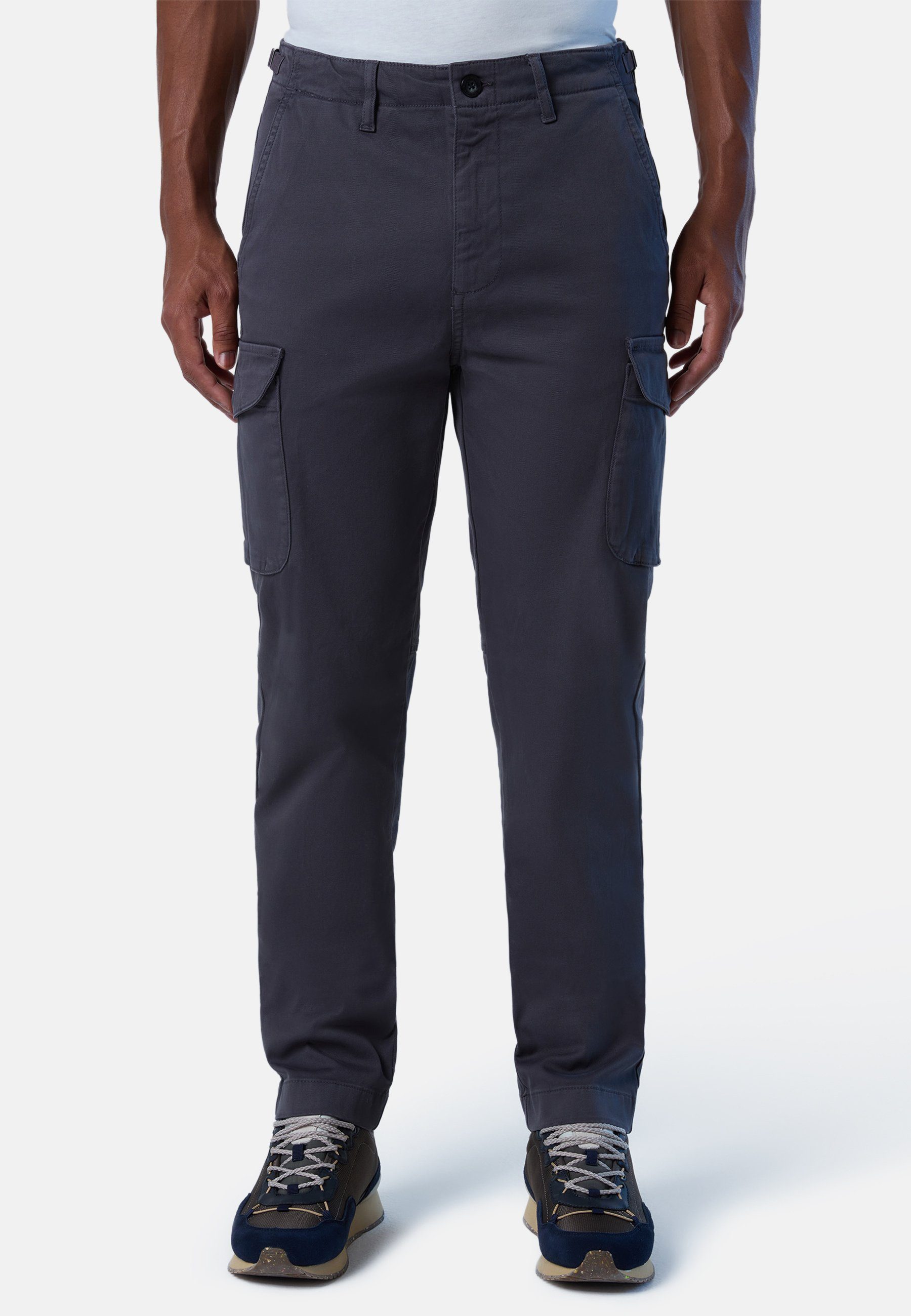 North Sails Cargohose America Cargohose aus Öko-Gabardine grey