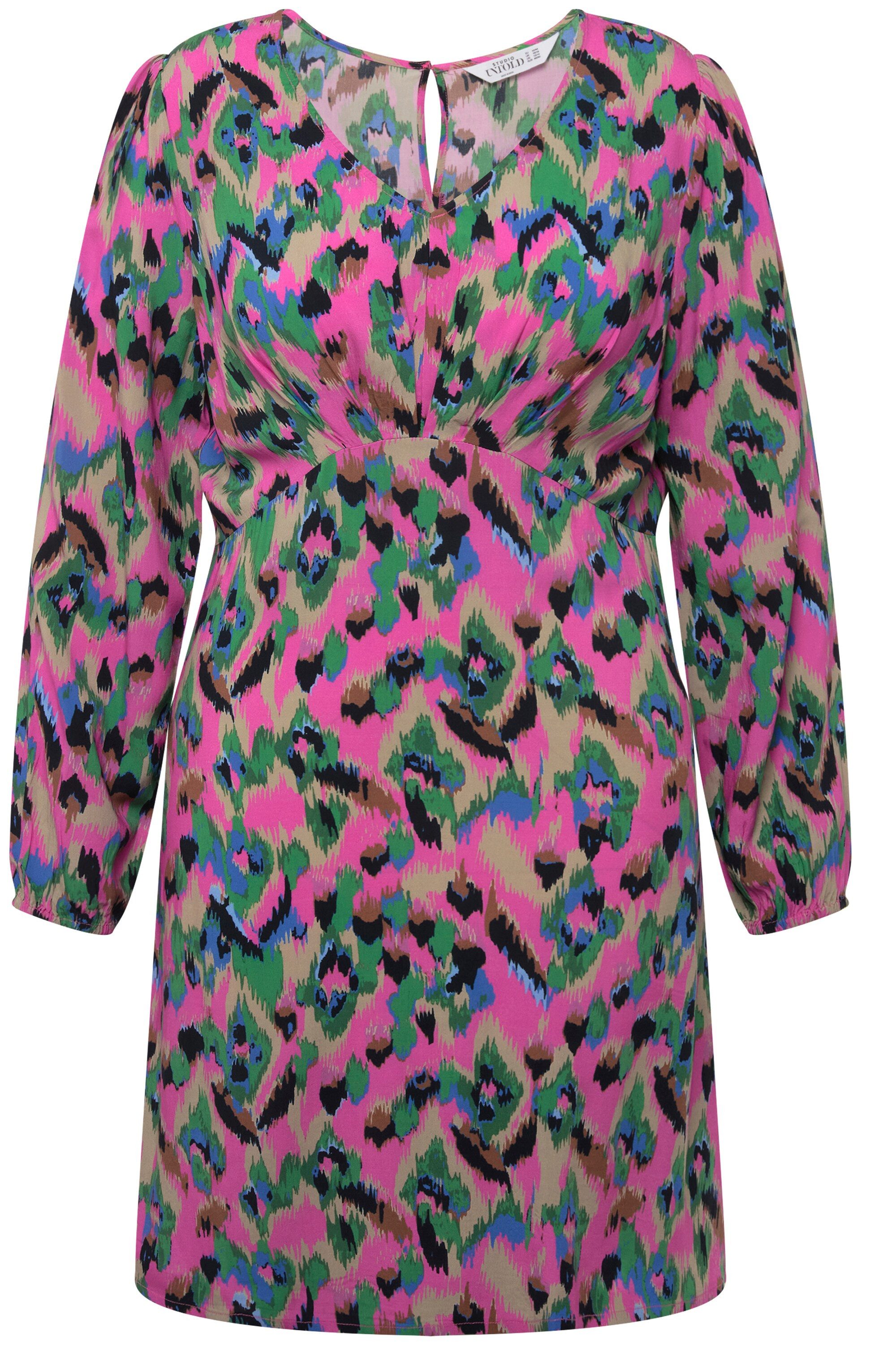 Studio Untold Minikleid Minikleid Fitted Fit Colorprint Langarm günstig online kaufen