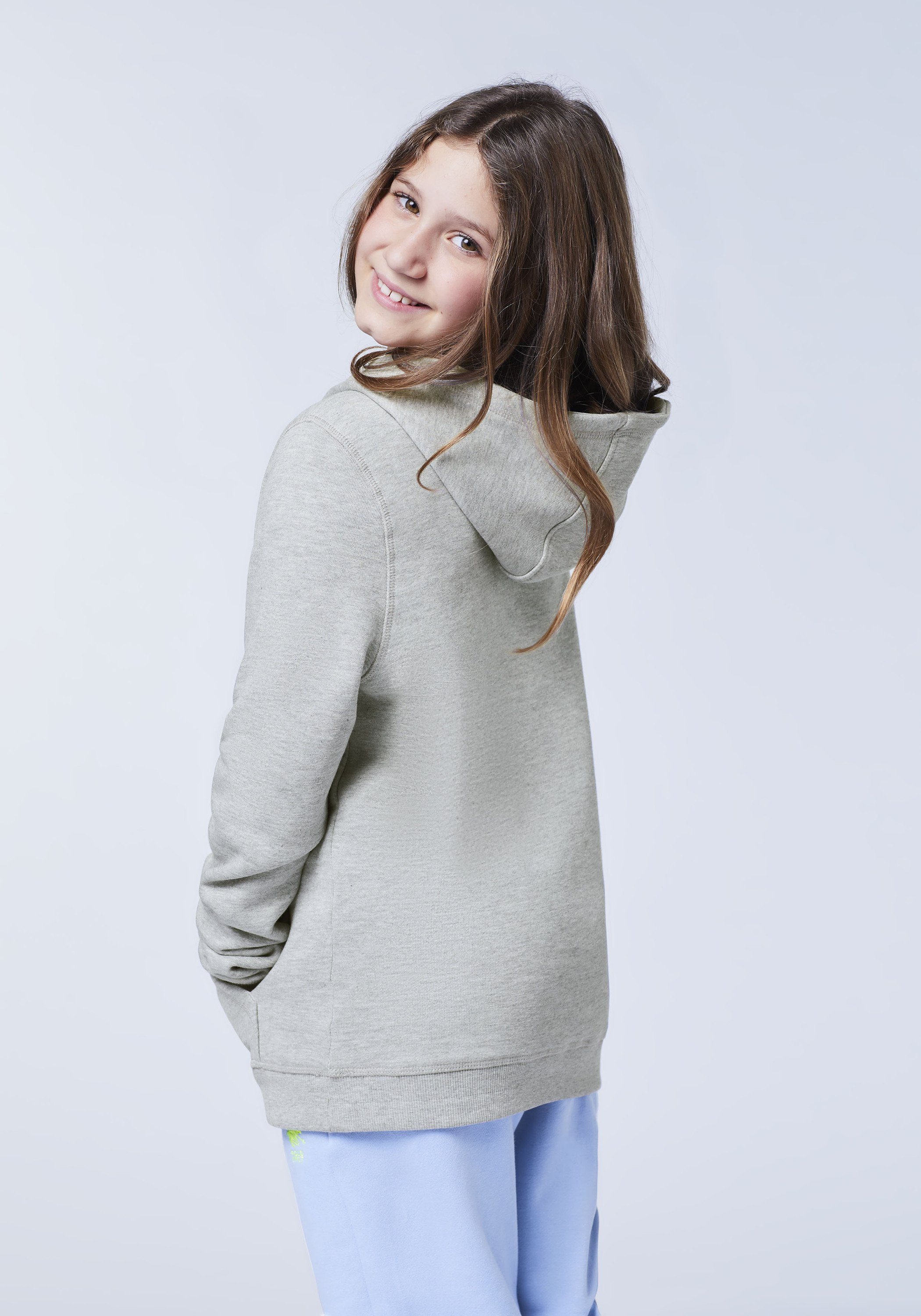 Polo Sylt Sweatshirt mit Neutral Label-Stitching Gray 17-4402M Melange