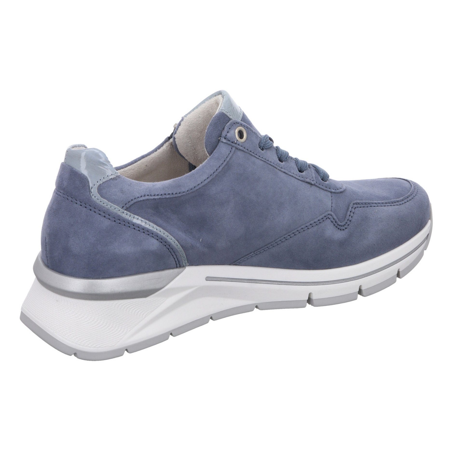 Gabor Damen Schnürhalbschuhe Schnürschuh Schnürschuh (nautic/aqua) Veloursleder Blau