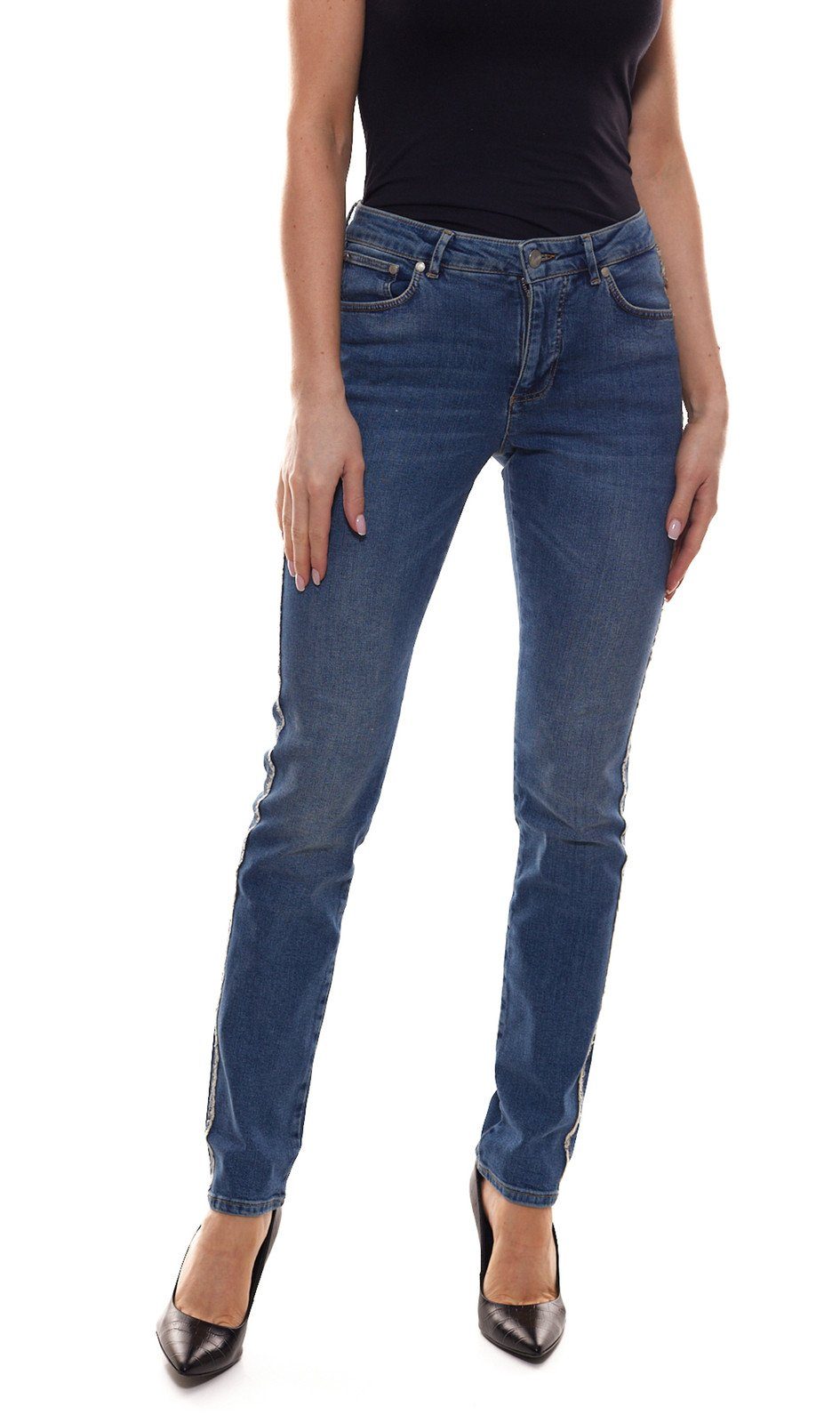 Aniston by BAUR Regular-fit-Jeans »Aniston Casual Jeans-Hose modische Damen  Denim-Hose im Used-Look Freizeit-Jeans Blau« online kaufen | OTTO