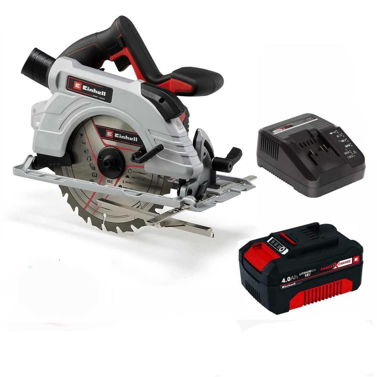 Einhell Akku-Handkreissäge Einhell Handkreissäge TE-CS 18/150 Li - 18V mit Akku 4.0 Ah, Ladegerät